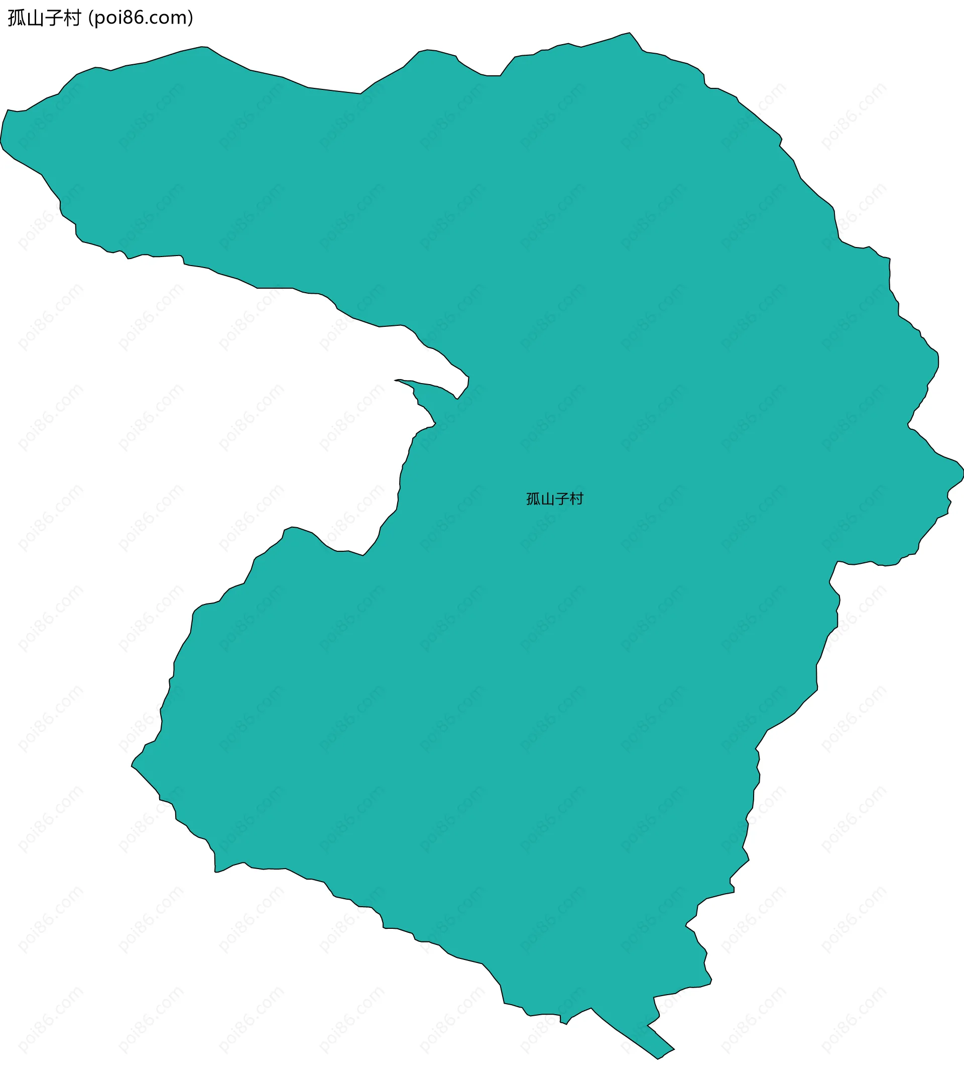 孤山子村边界地图