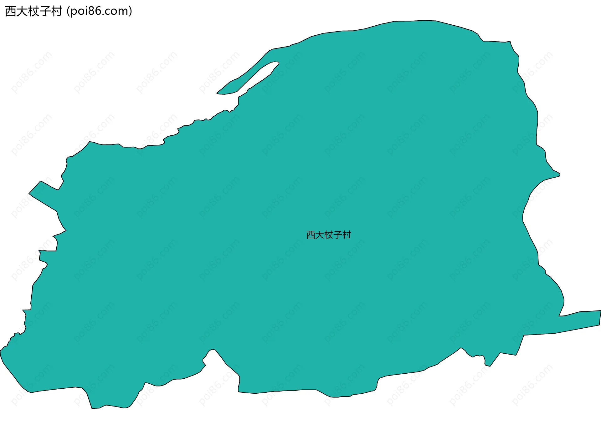 西大杖子村边界地图