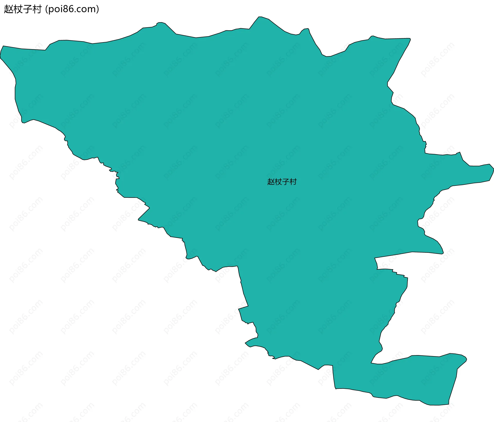 赵杖子村边界地图