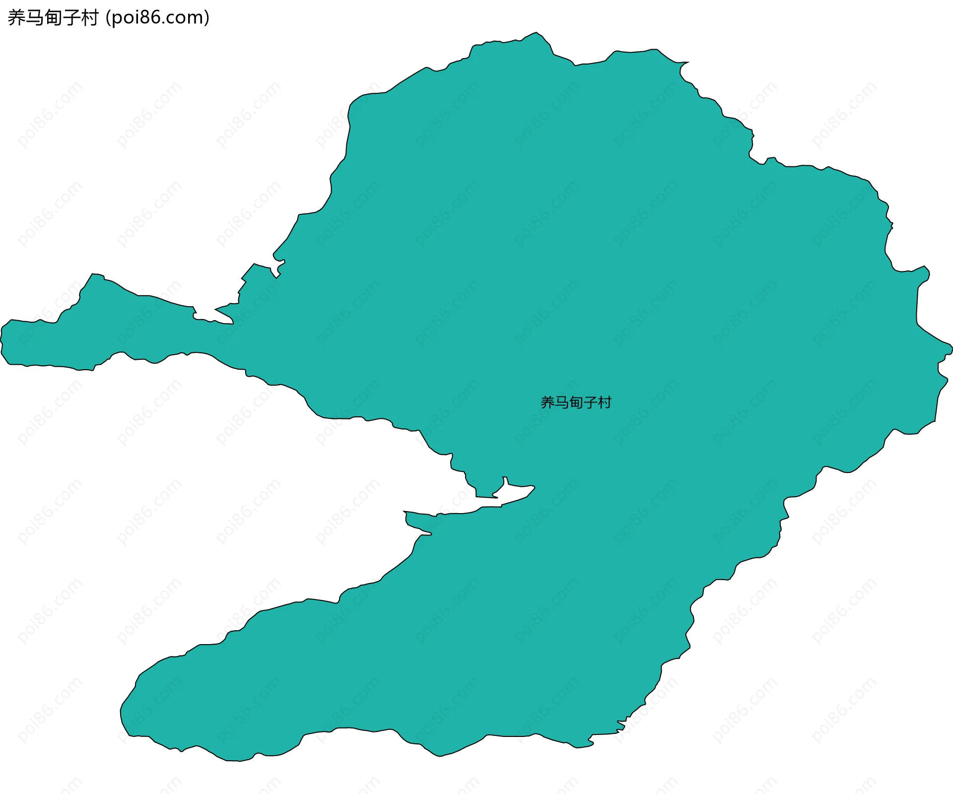 养马甸子村边界地图