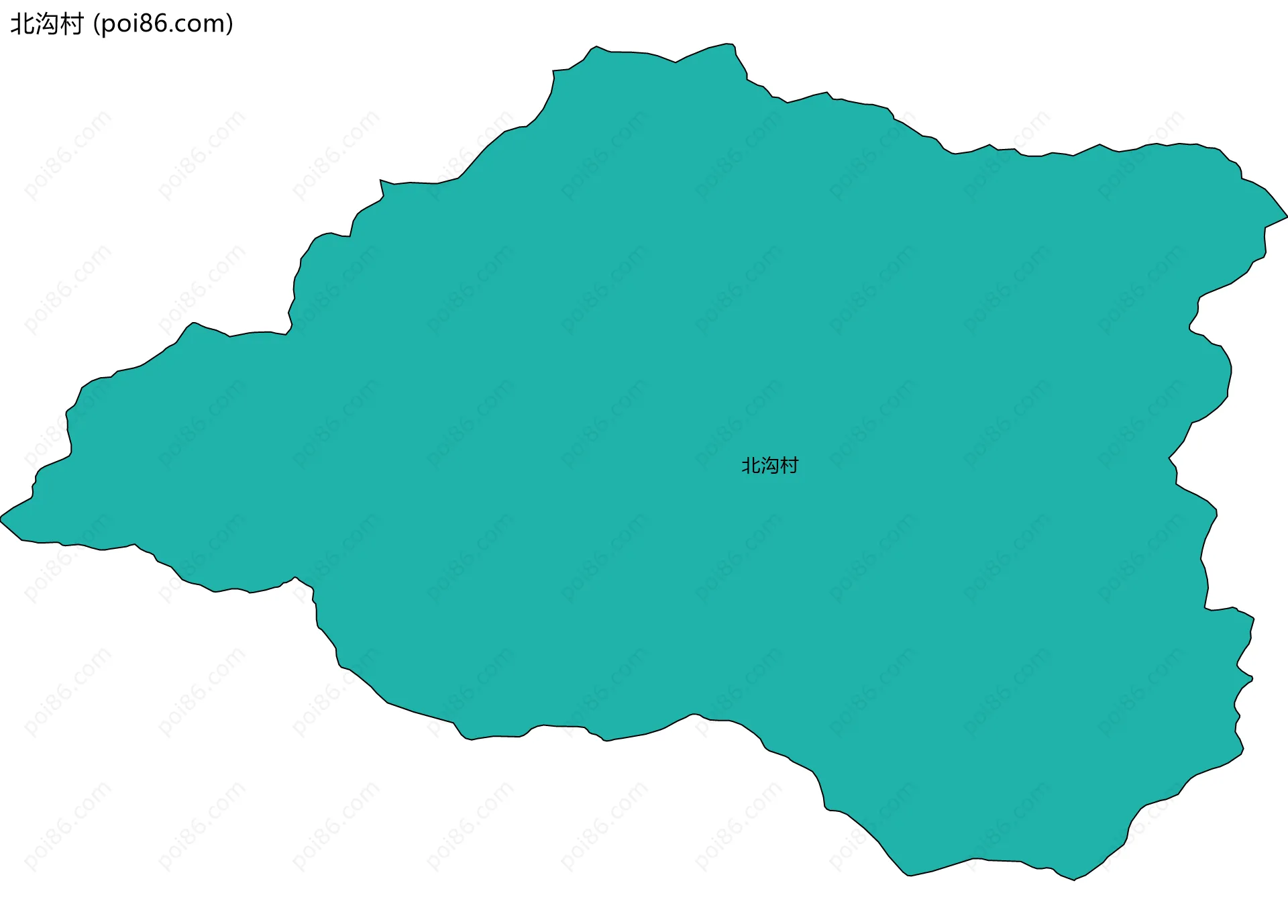 北沟村边界地图