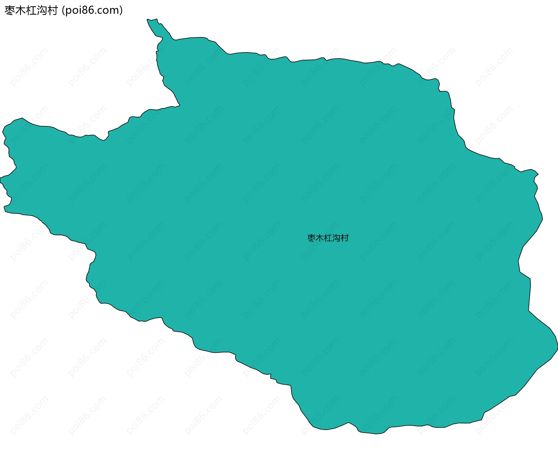 枣木杠沟村边界地图