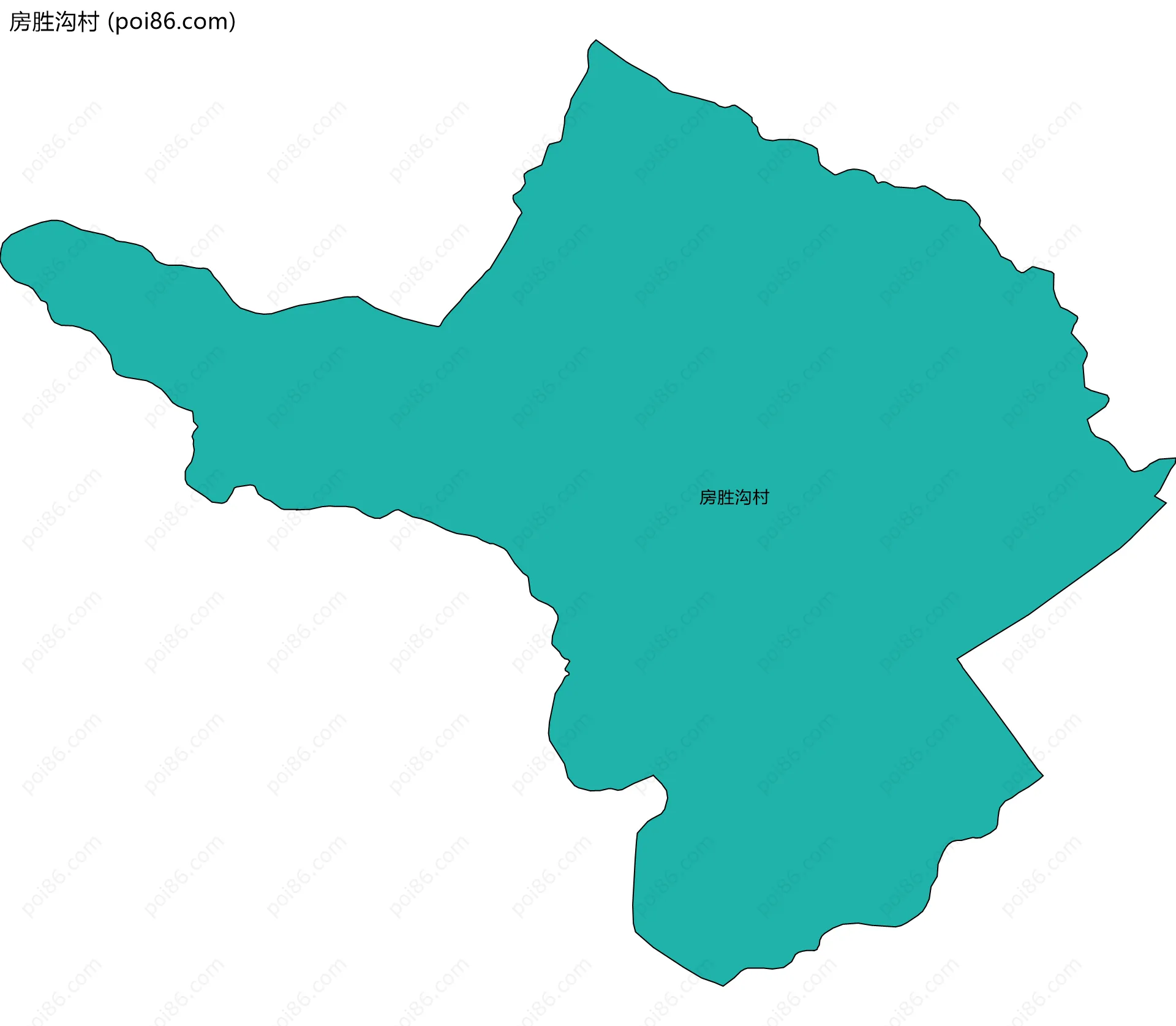 房胜沟村边界地图