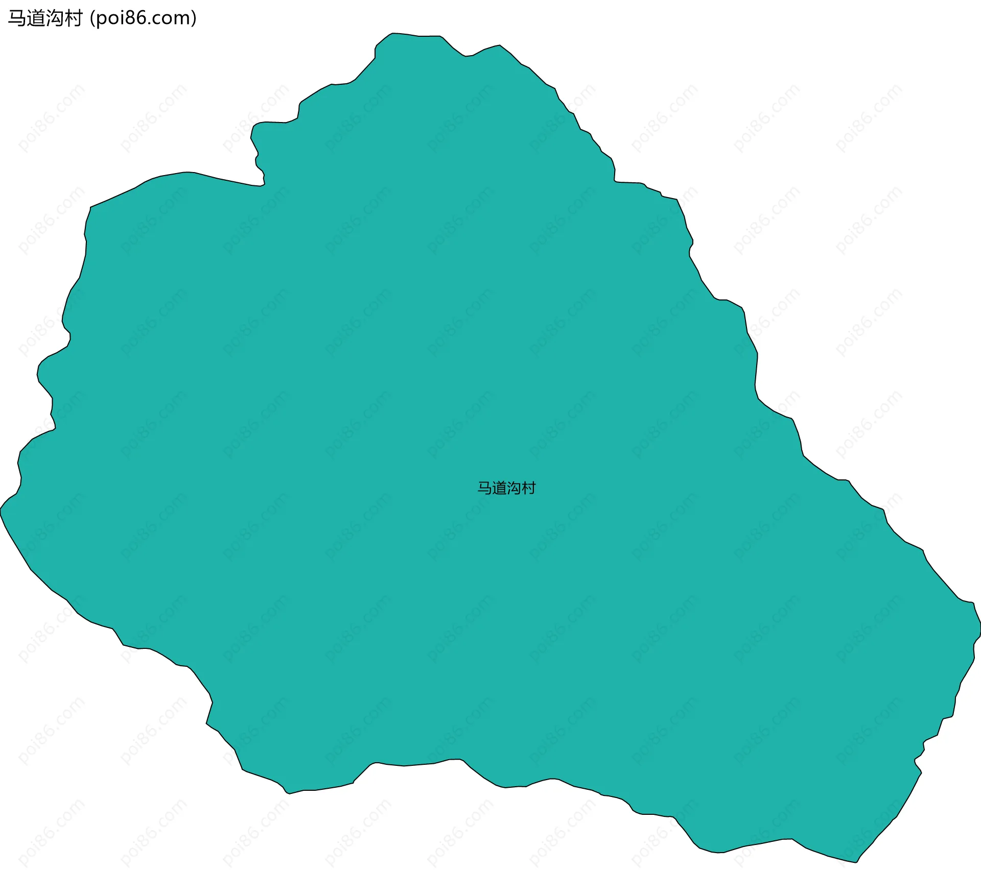 马道沟村边界地图