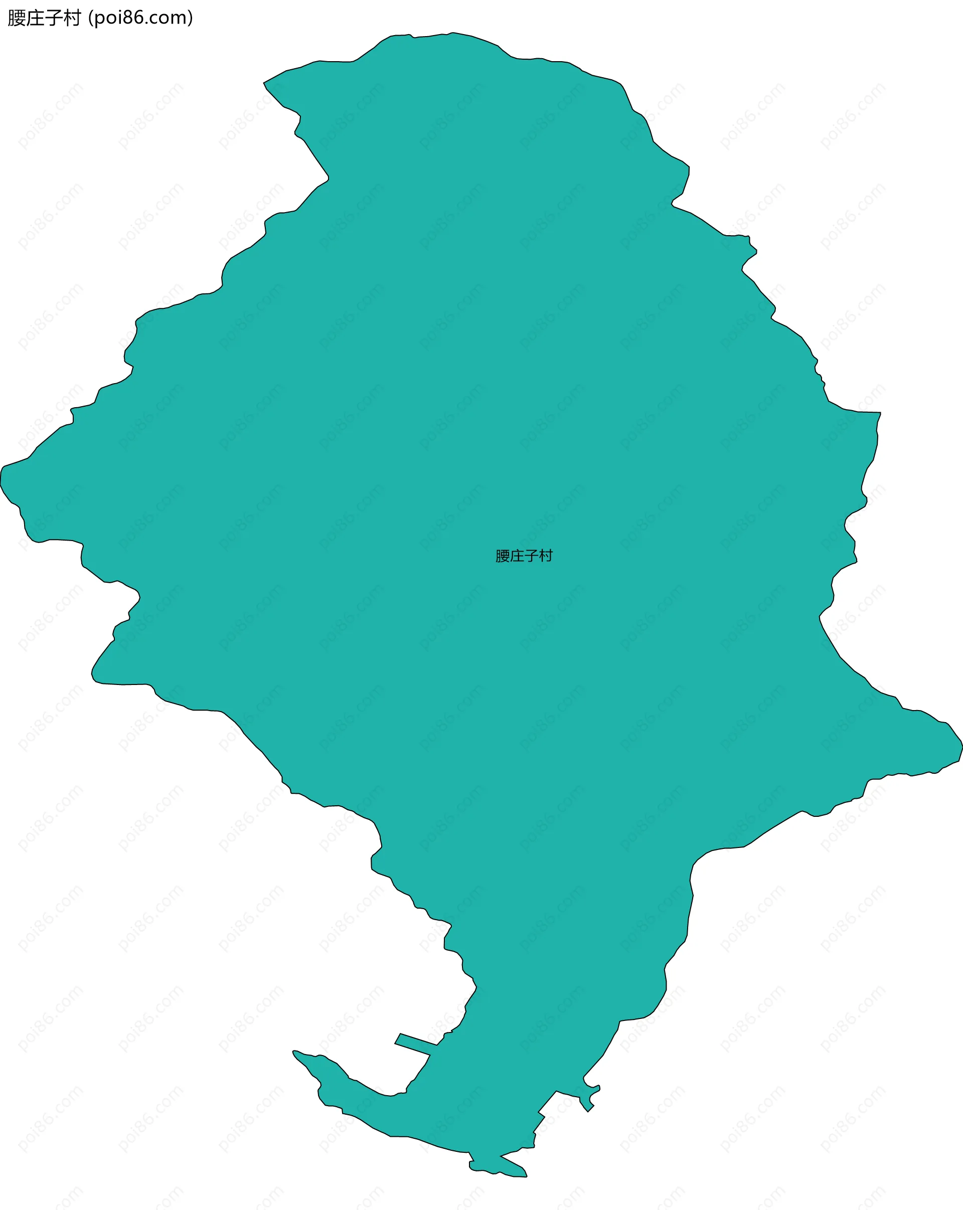 腰庄子村边界地图