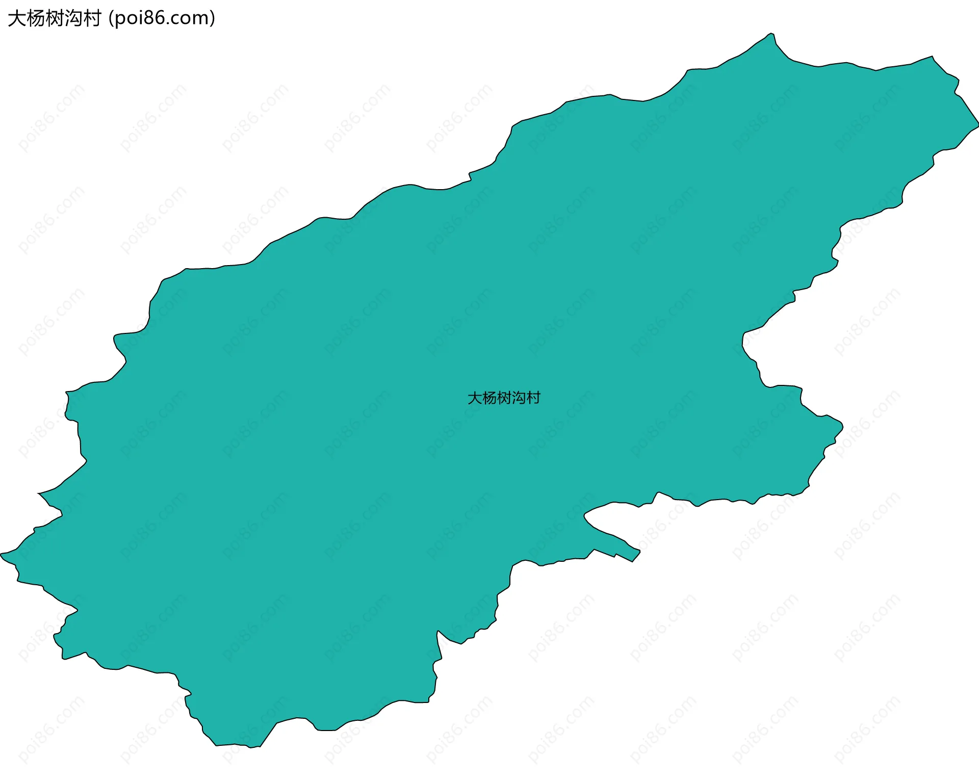 大杨树沟村边界地图
