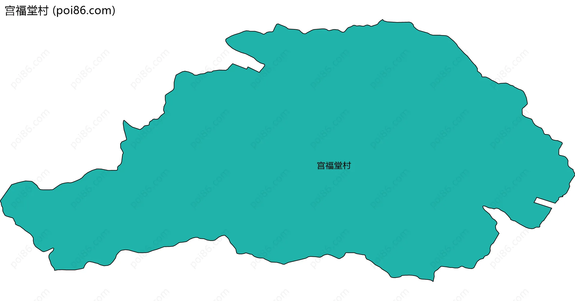 宫福堂村边界地图