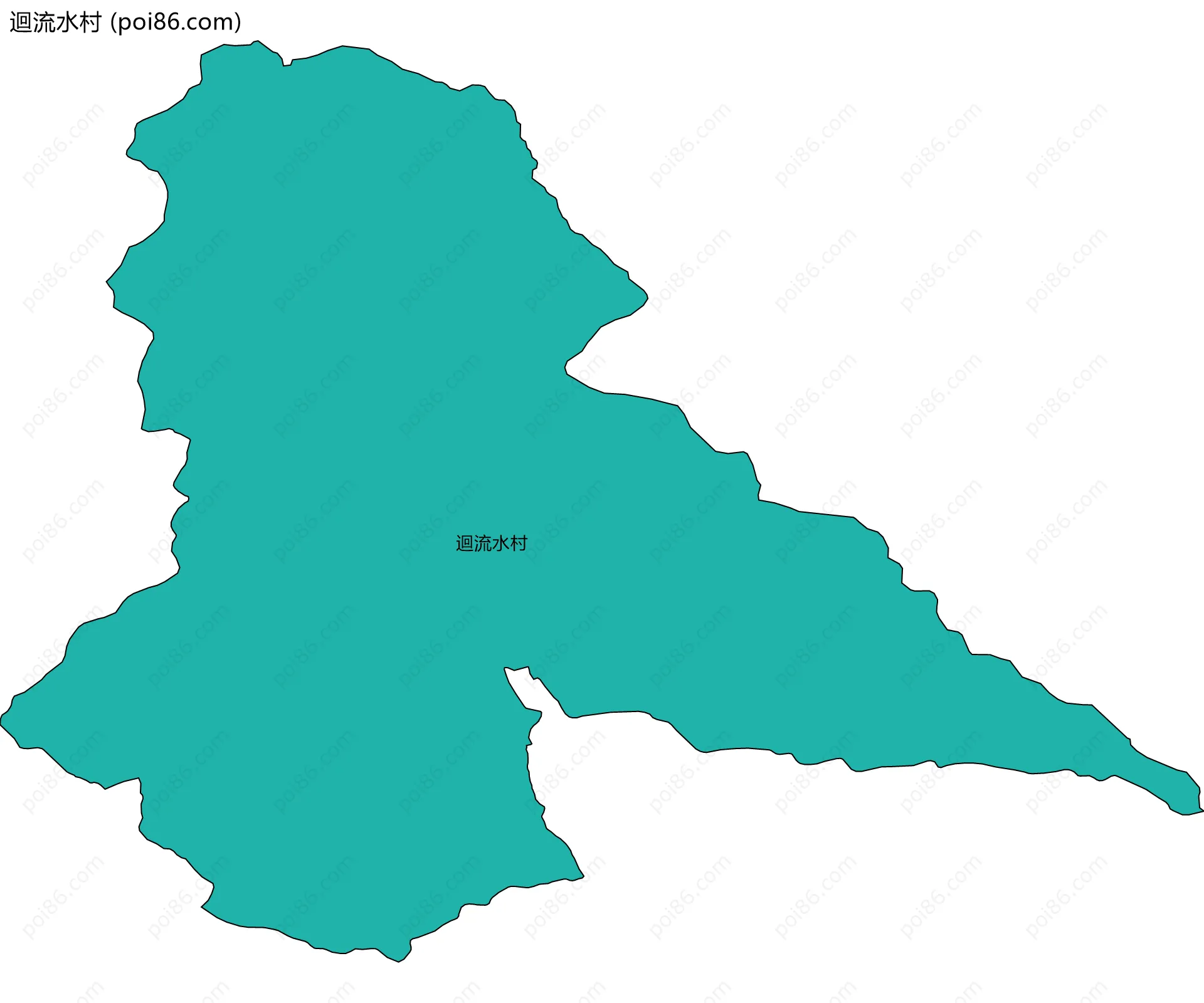 迴流水村边界地图