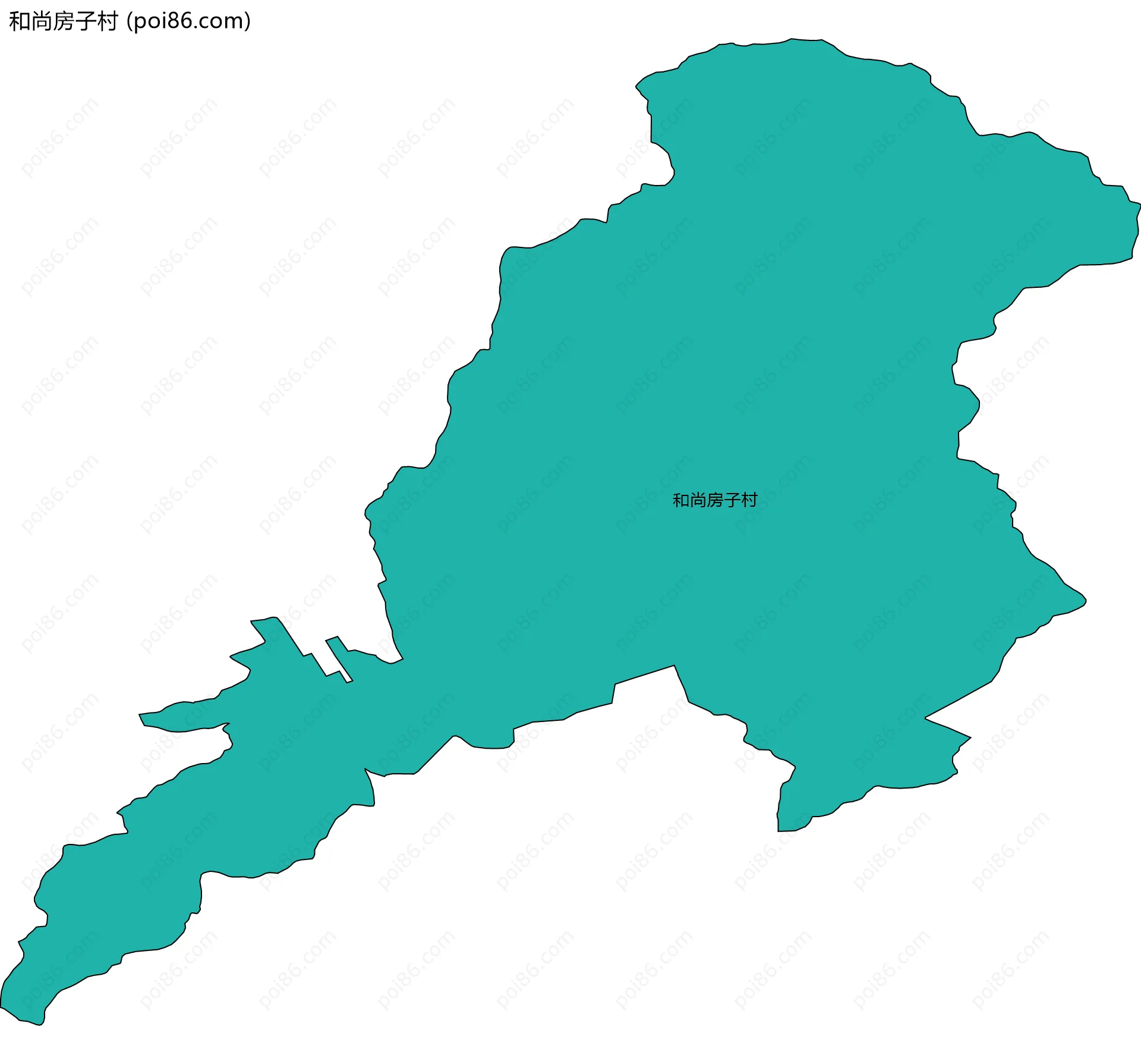 和尚房子村边界地图