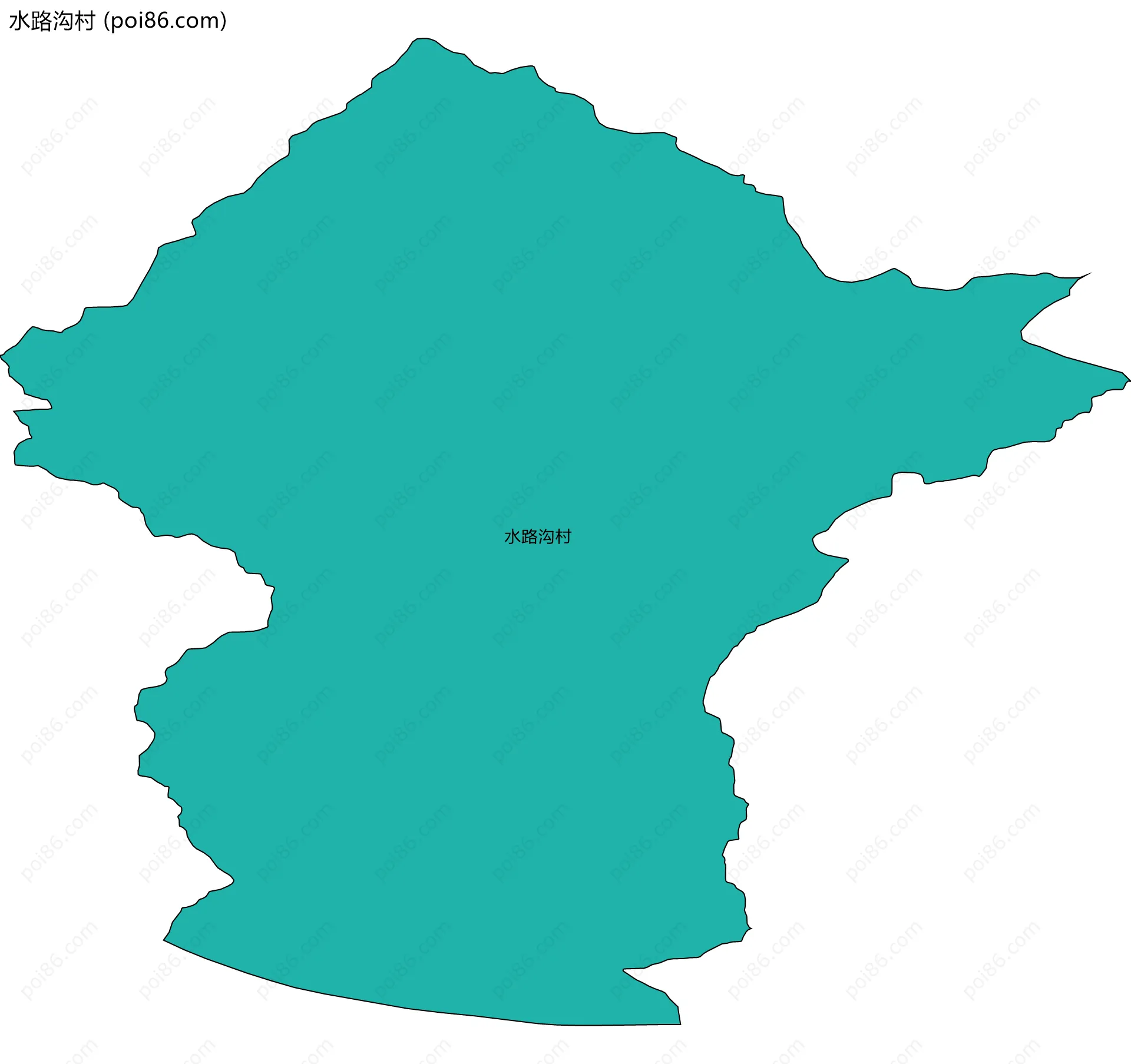水路沟村边界地图