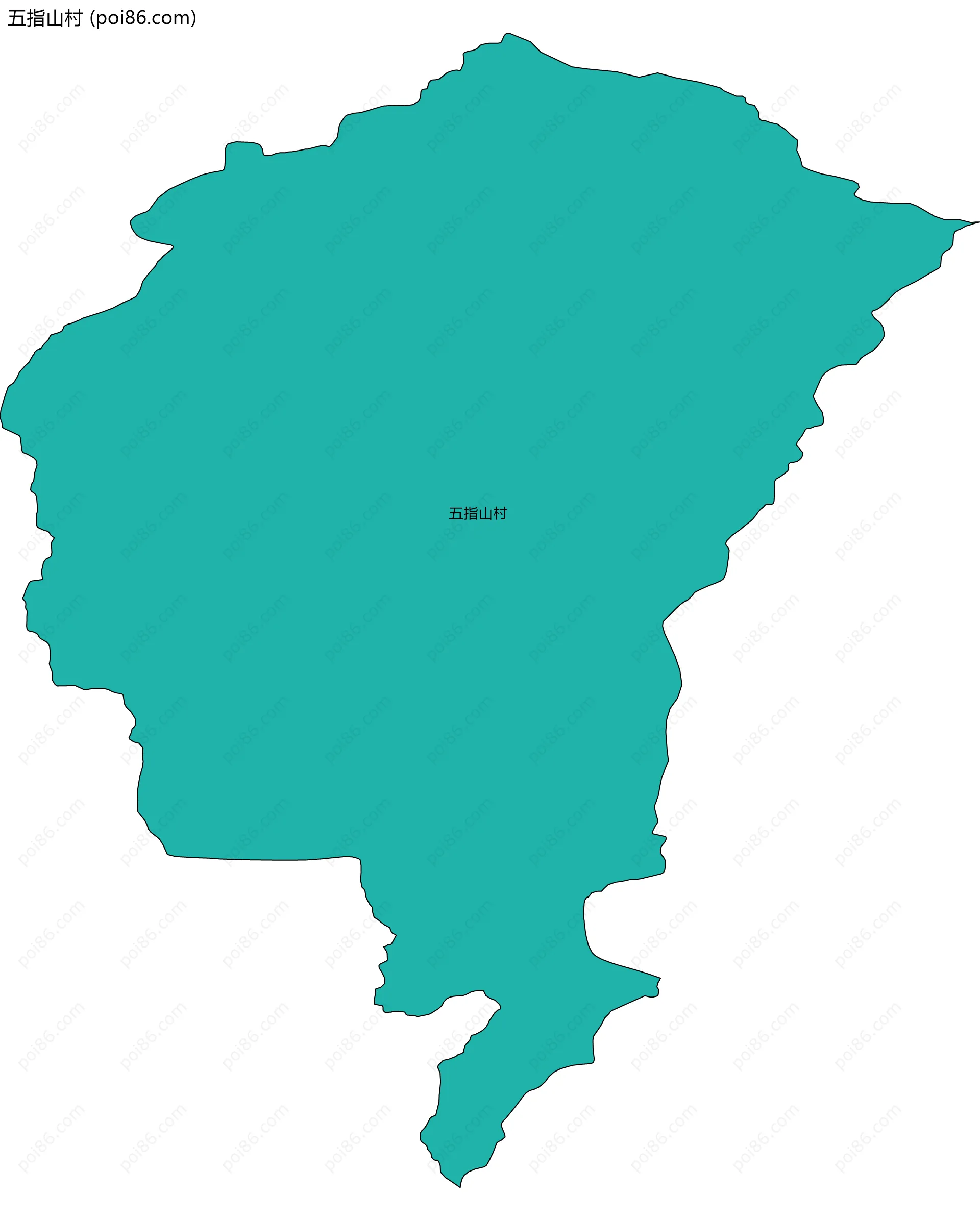 五指山村边界地图