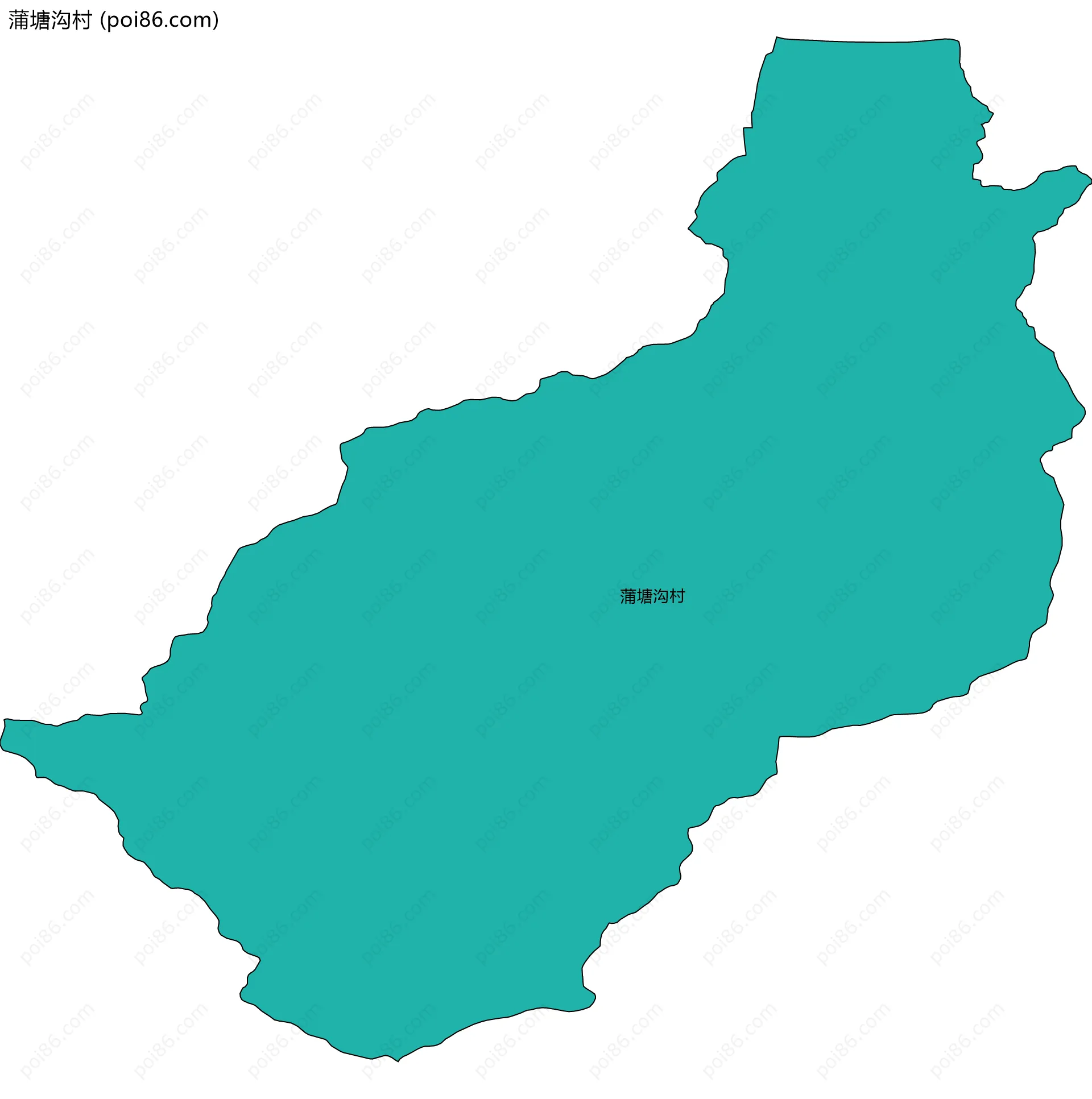 蒲塘沟村边界地图