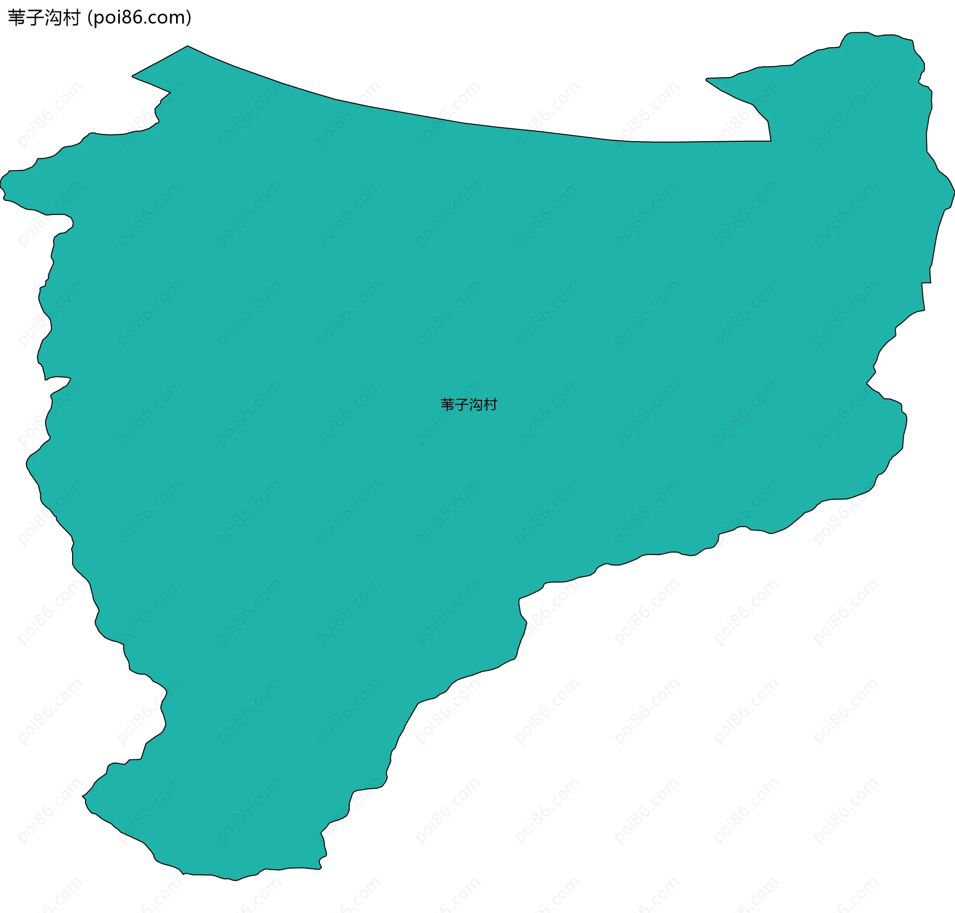 苇子沟村边界地图