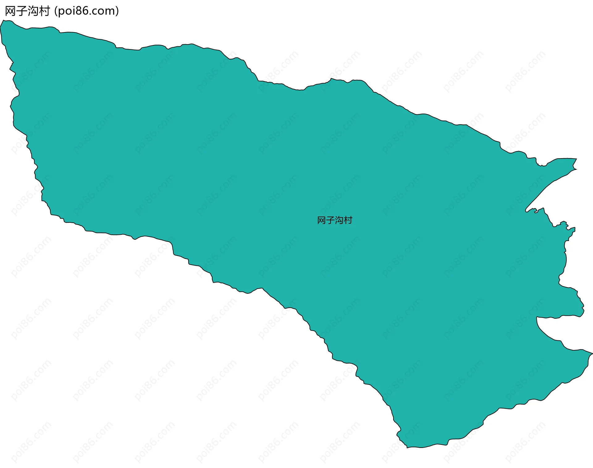 网子沟村边界地图