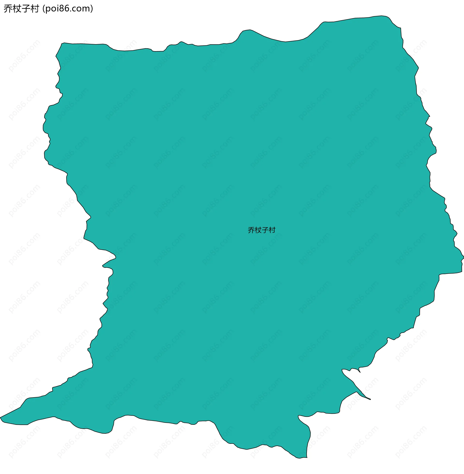 乔杖子村边界地图