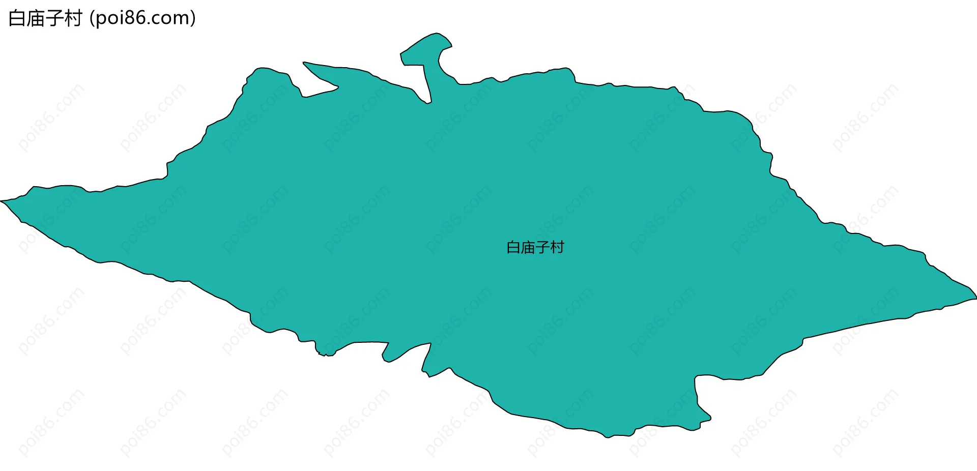 白庙子村边界地图