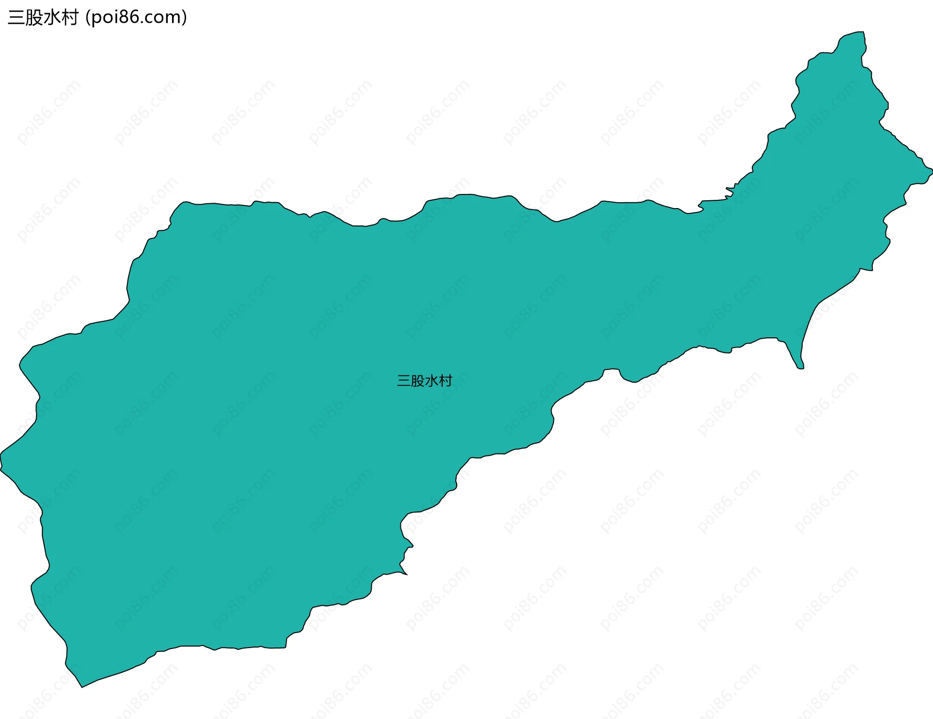 三股水村边界地图