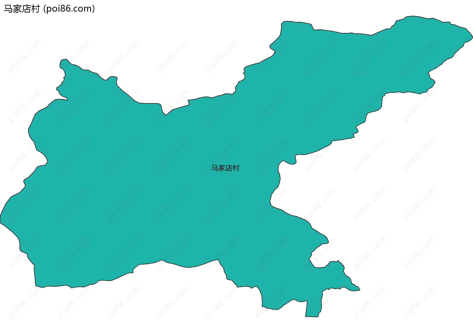 马家店村边界地图