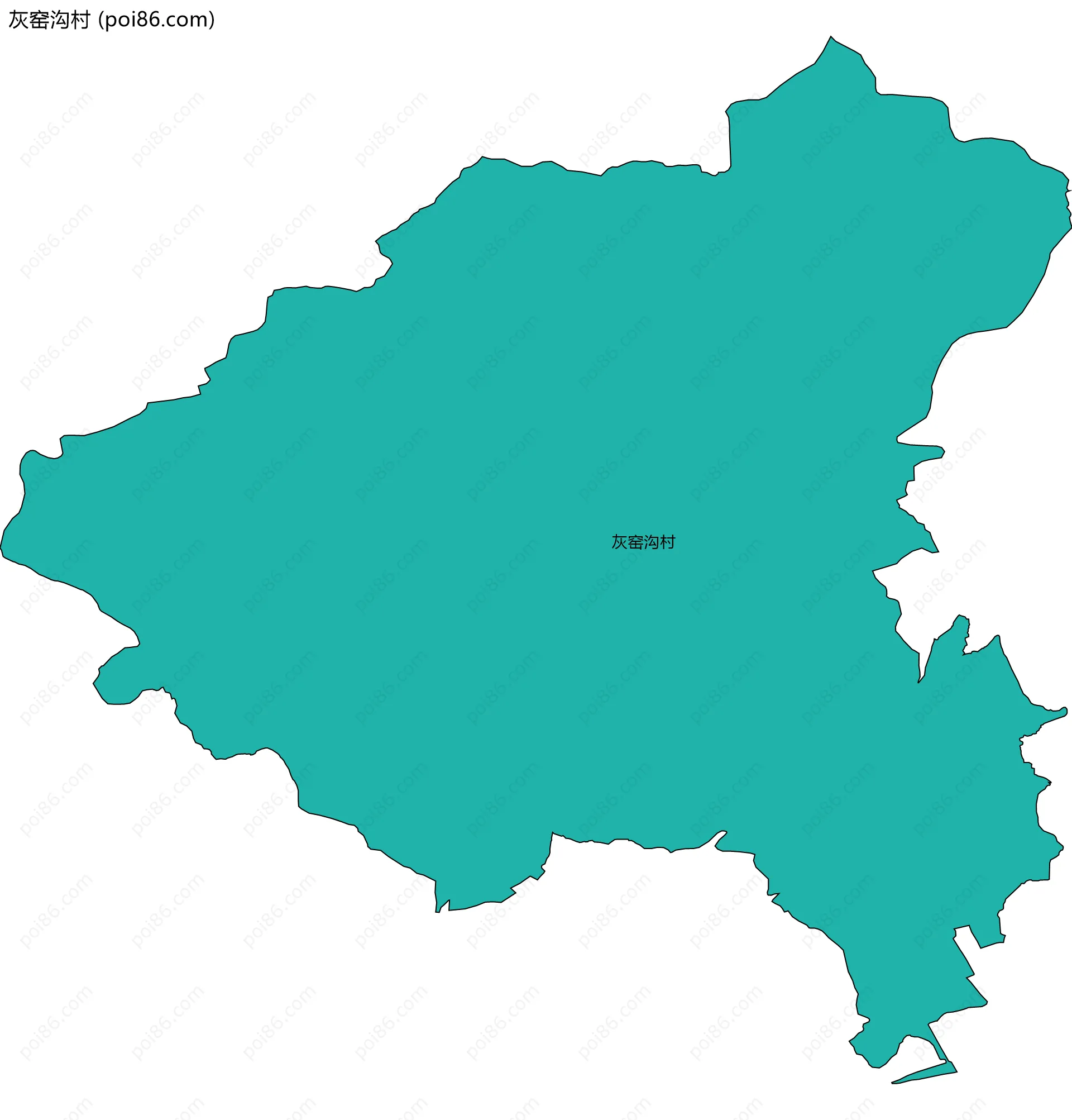 灰窑沟村边界地图