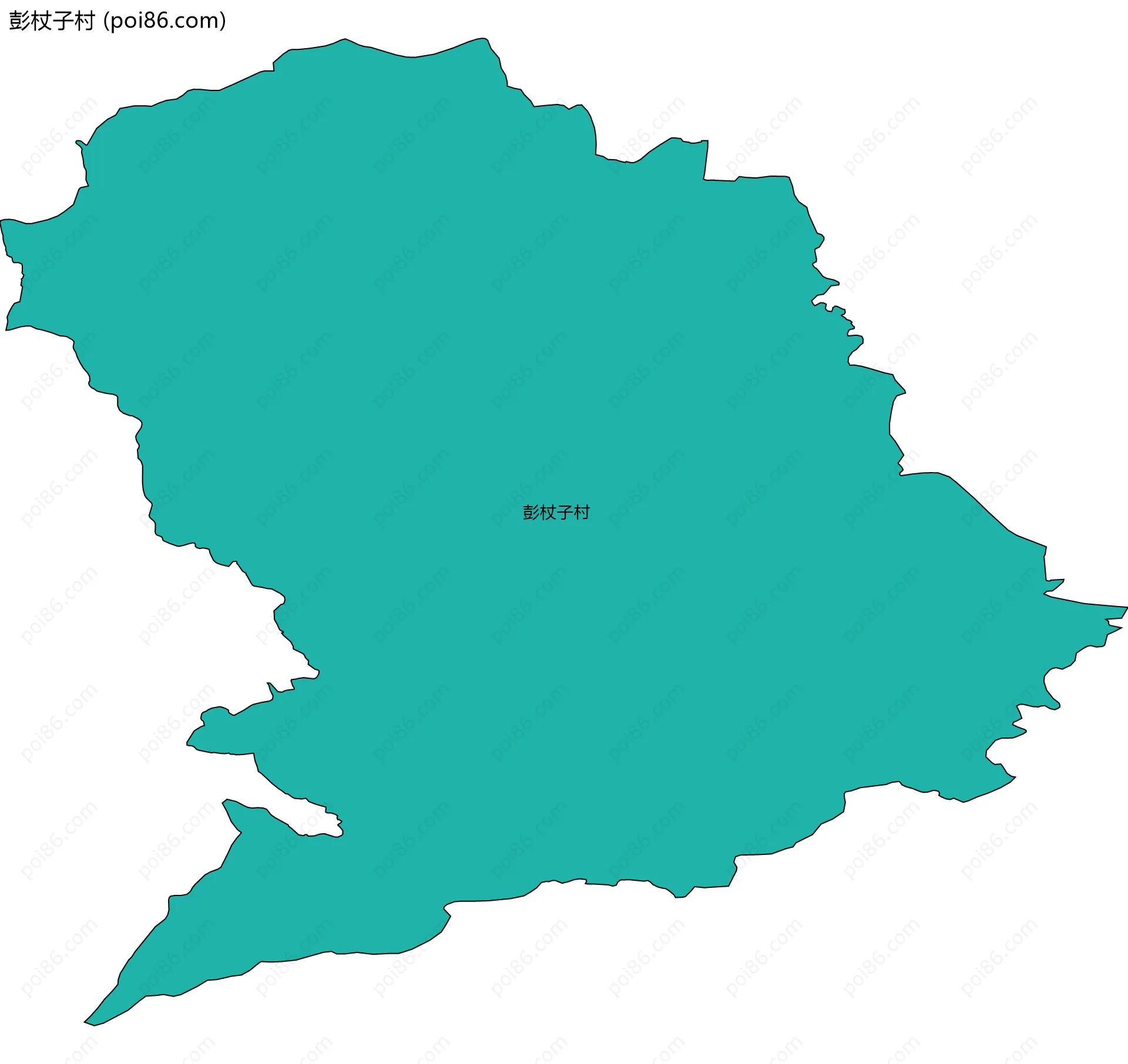 彭杖子村边界地图