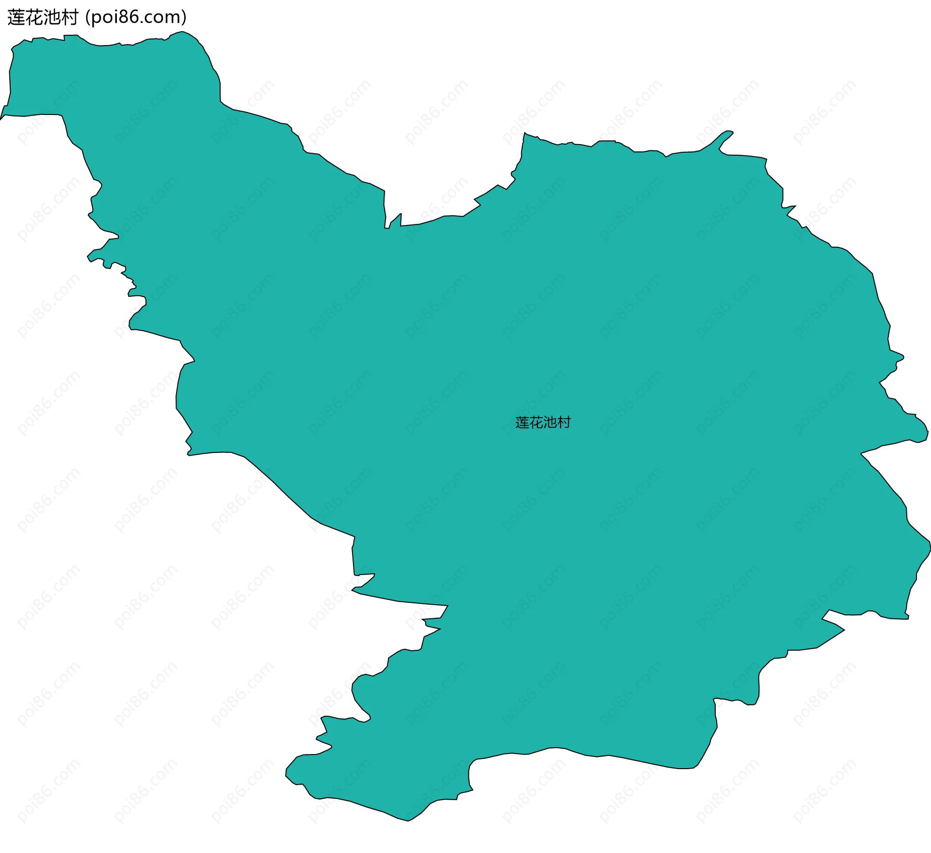 莲花池村边界地图