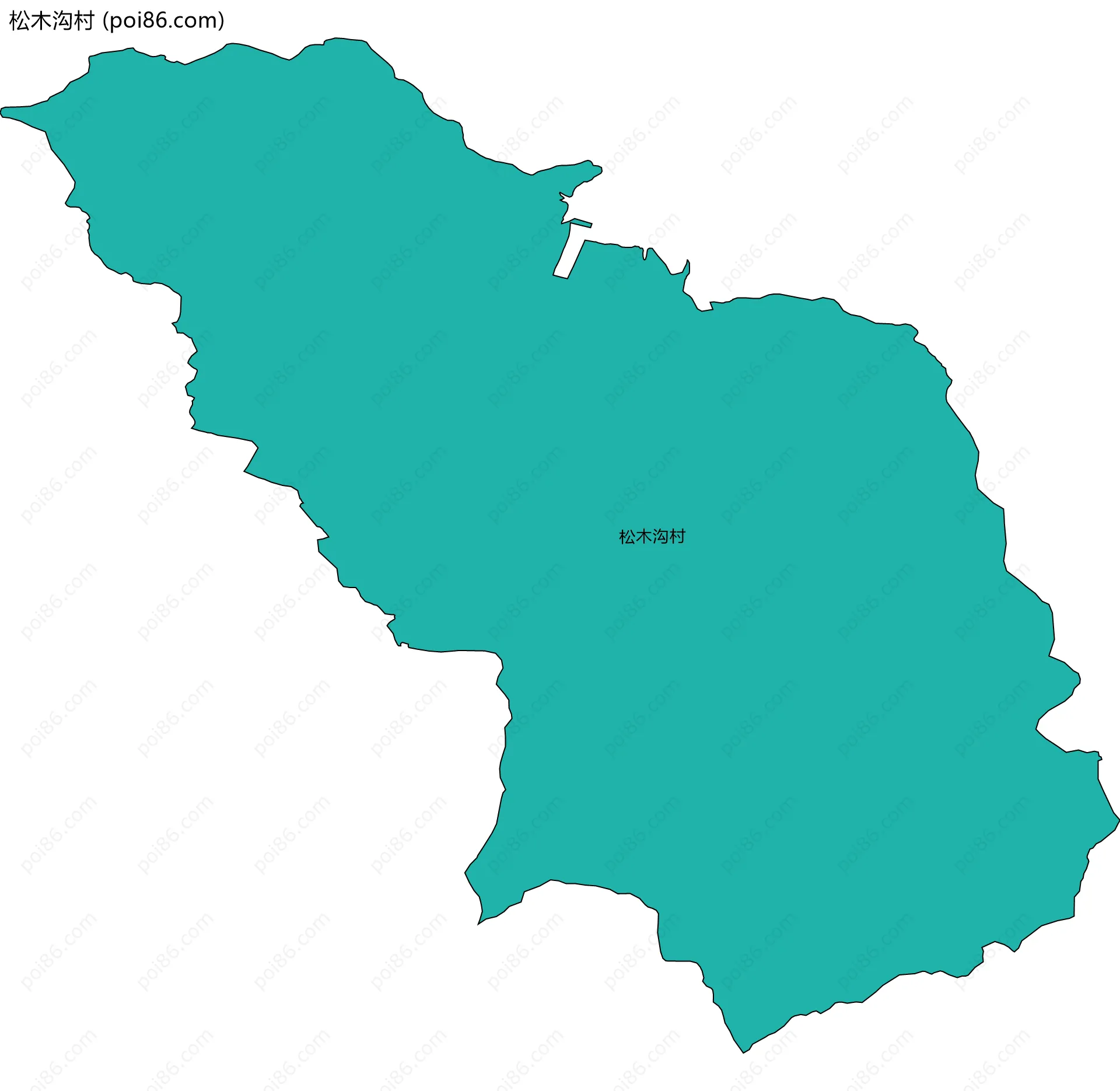 松木沟村边界地图