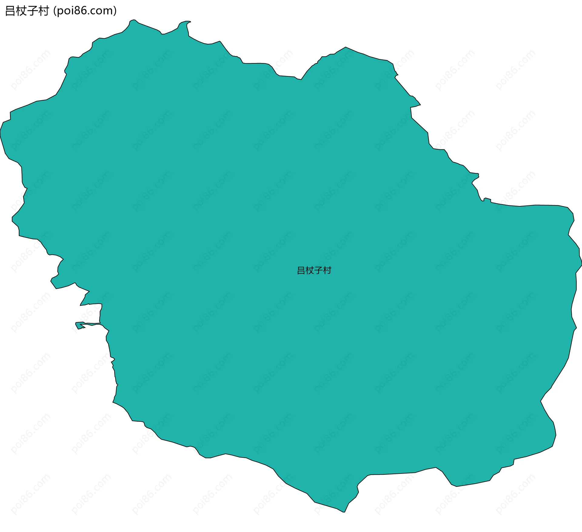 吕杖子村边界地图