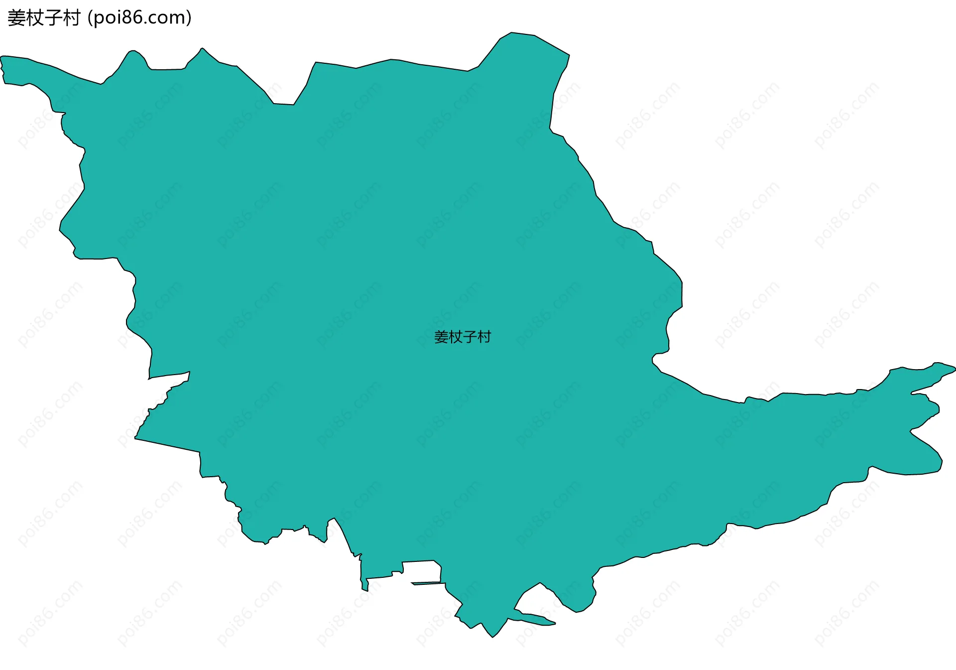 姜杖子村边界地图