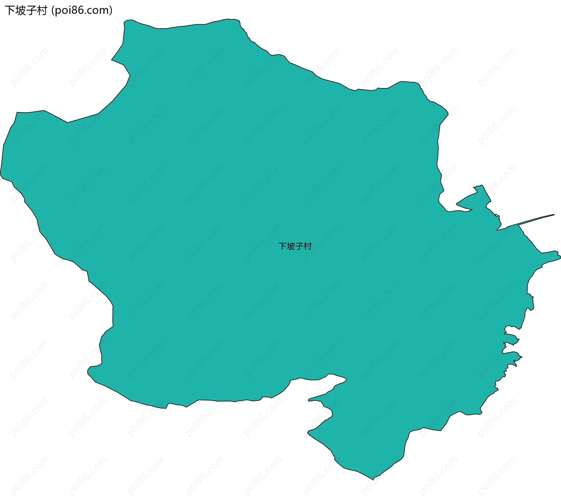 下坡子村边界地图
