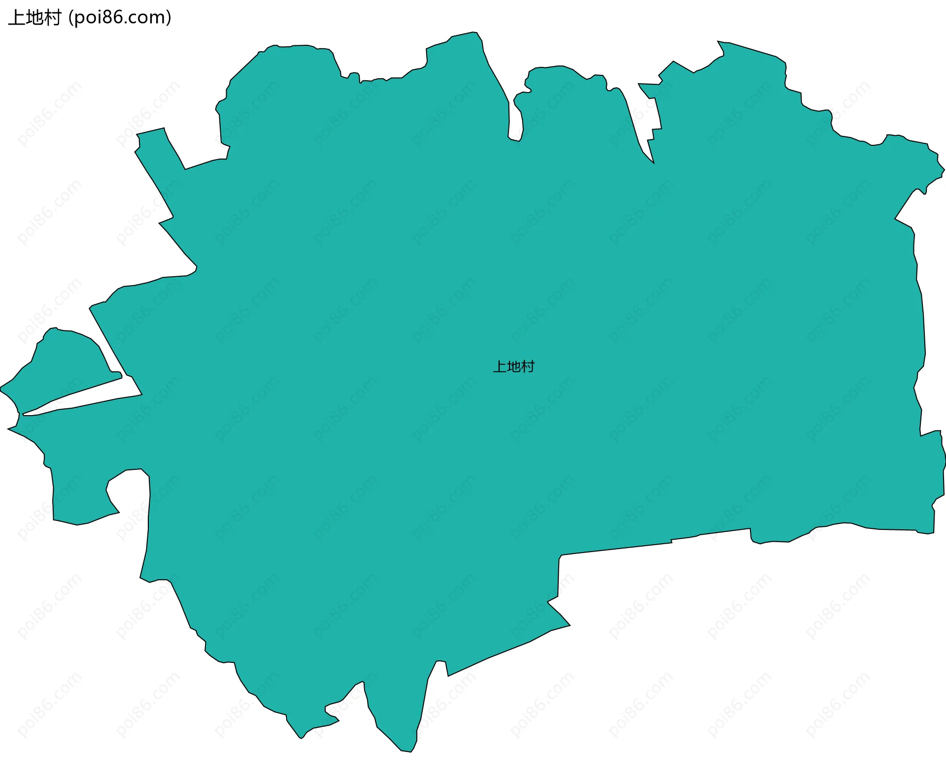 上地村边界地图