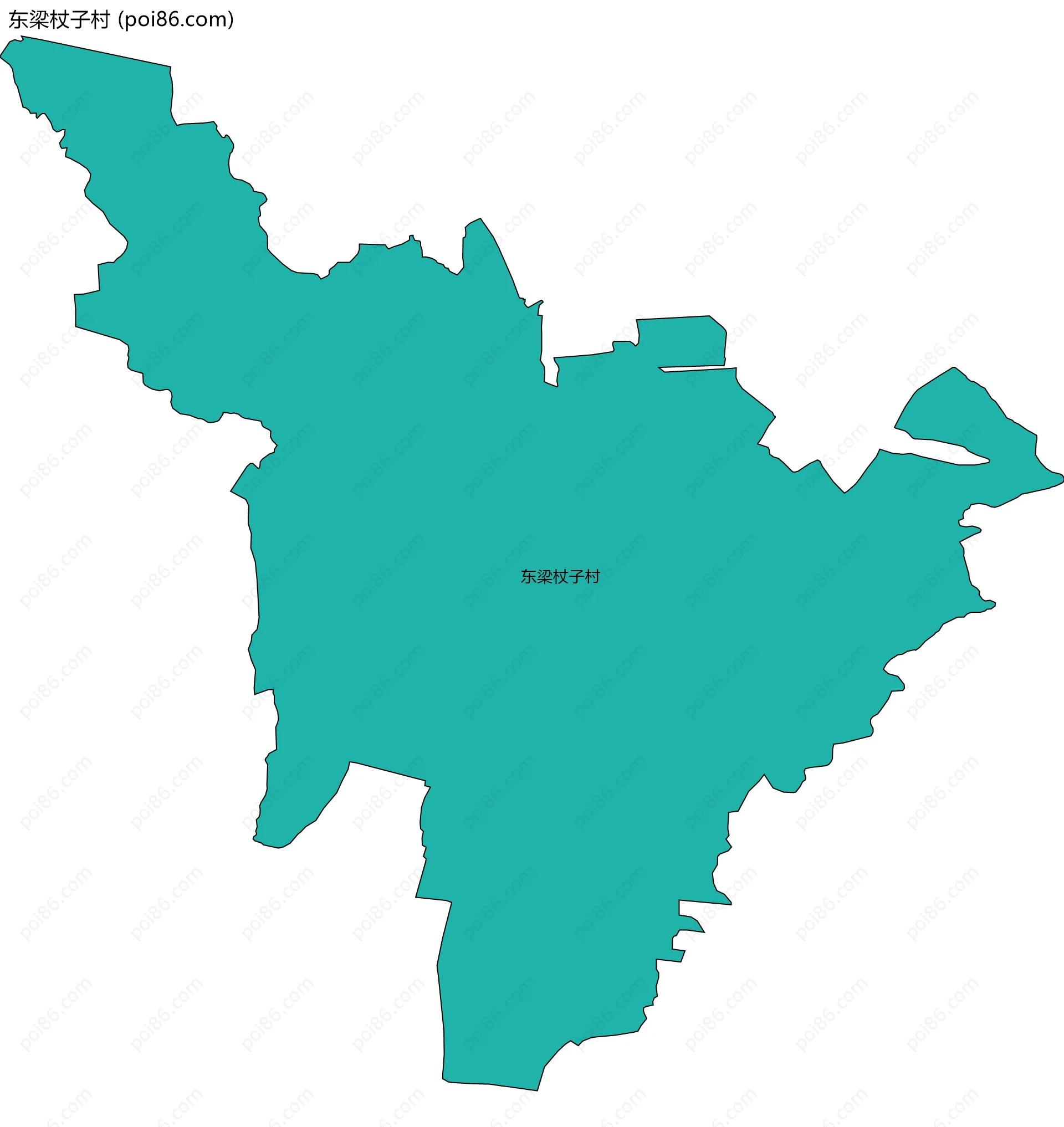 东梁杖子村边界地图
