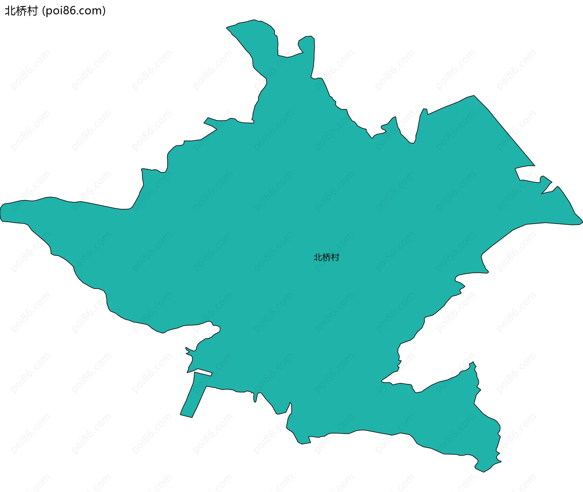 北桥村边界地图