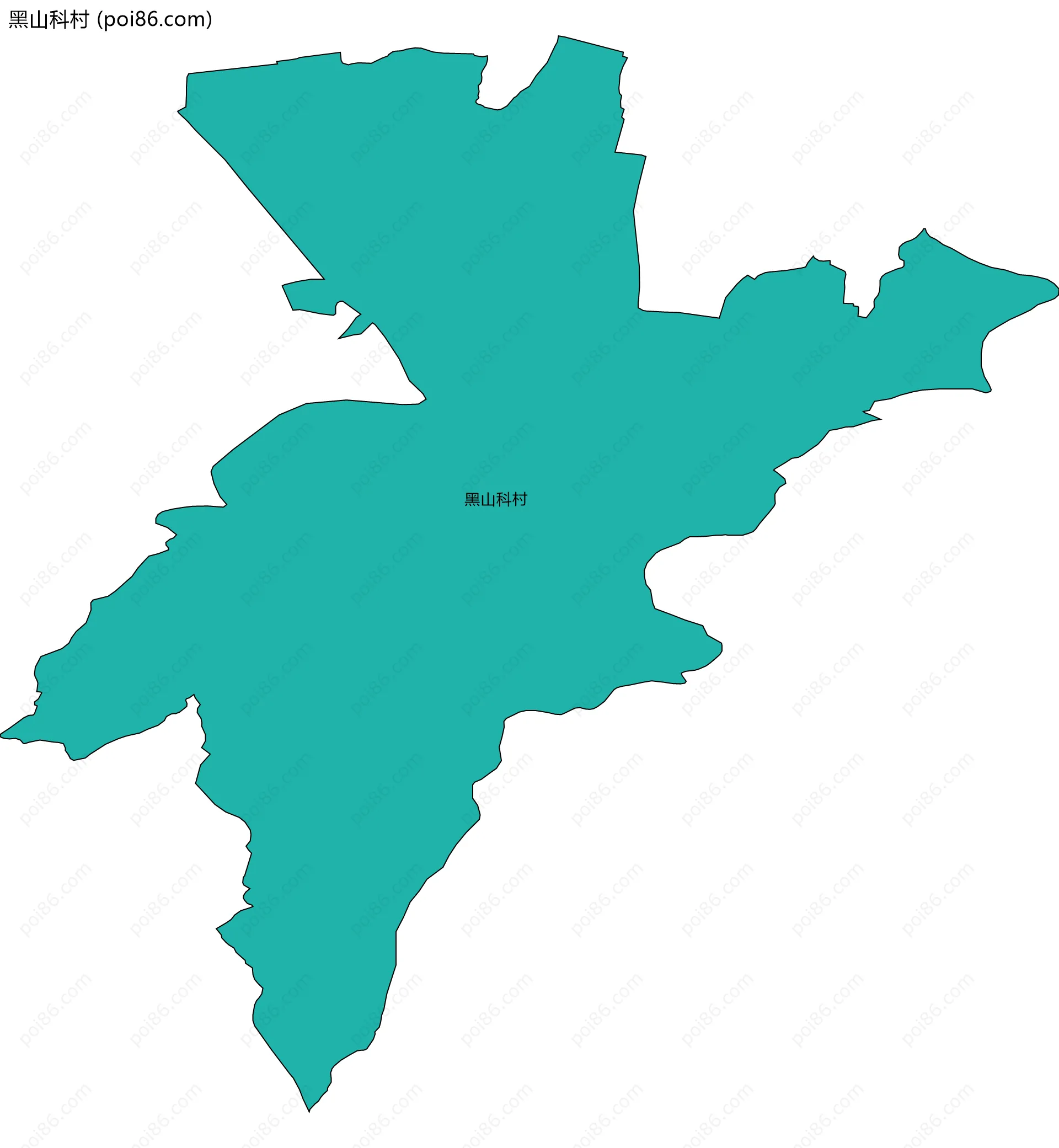 黑山科村边界地图