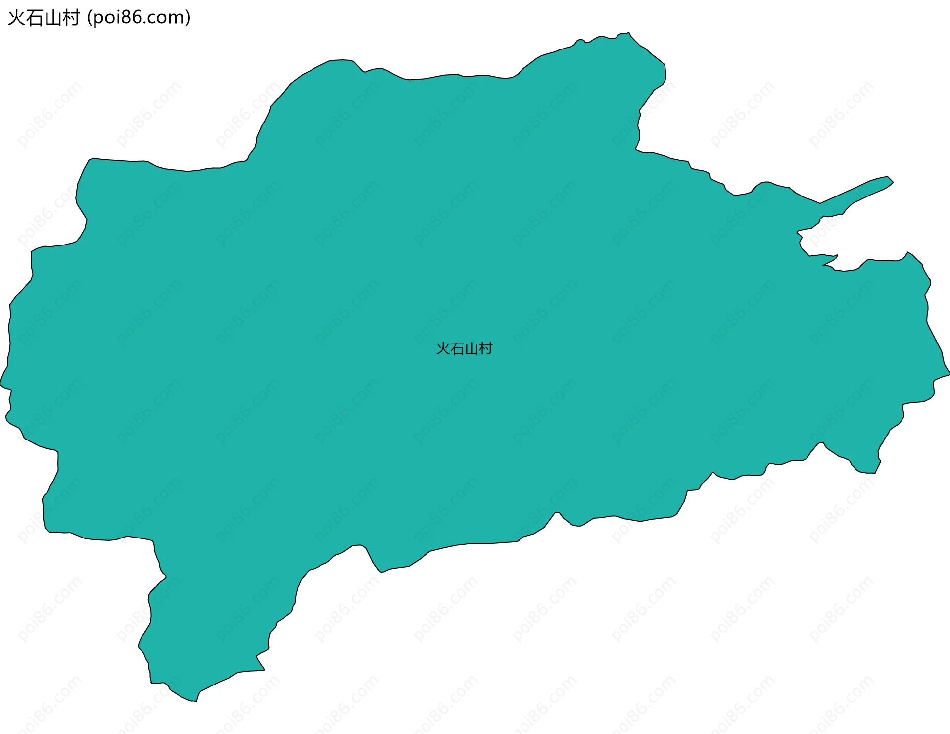 火石山村边界地图
