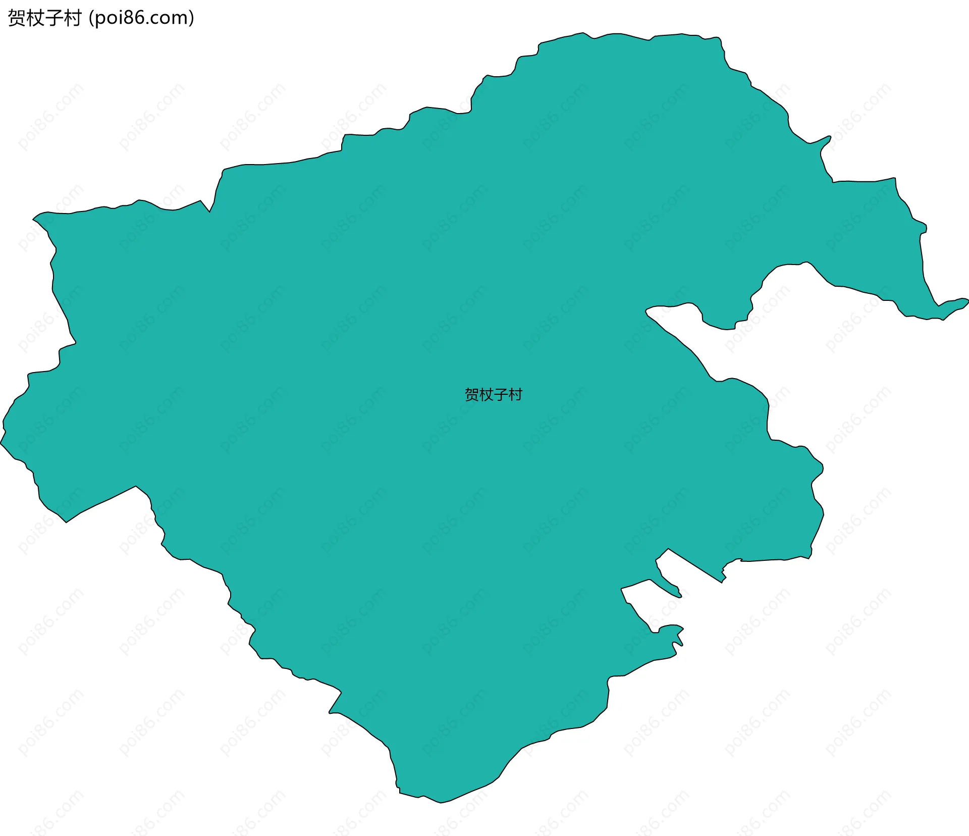 贺杖子村边界地图