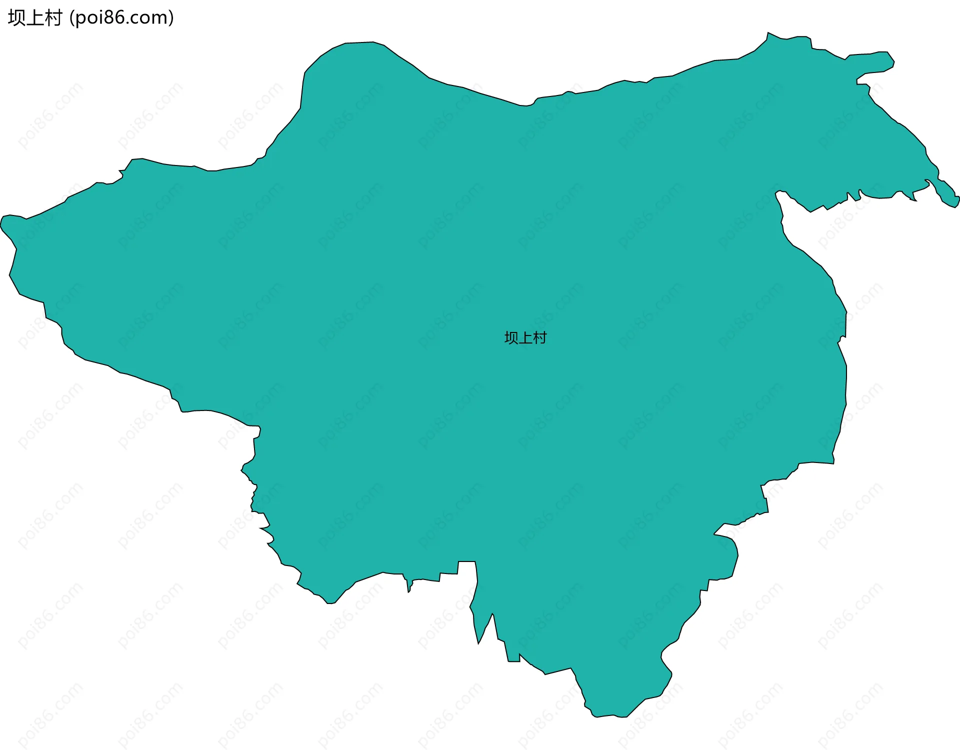 坝上村边界地图