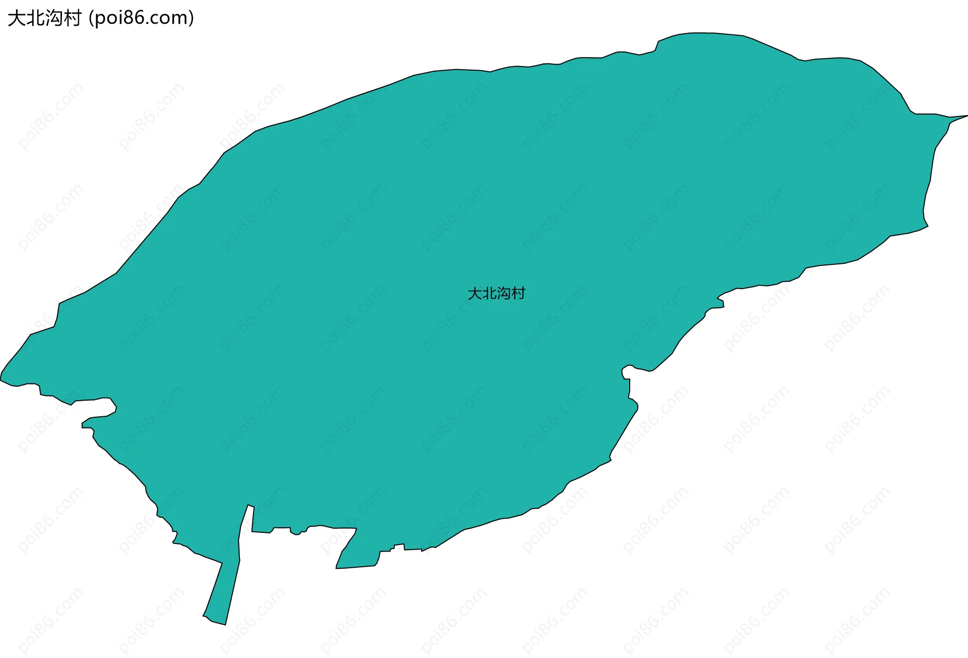 大北沟村边界地图