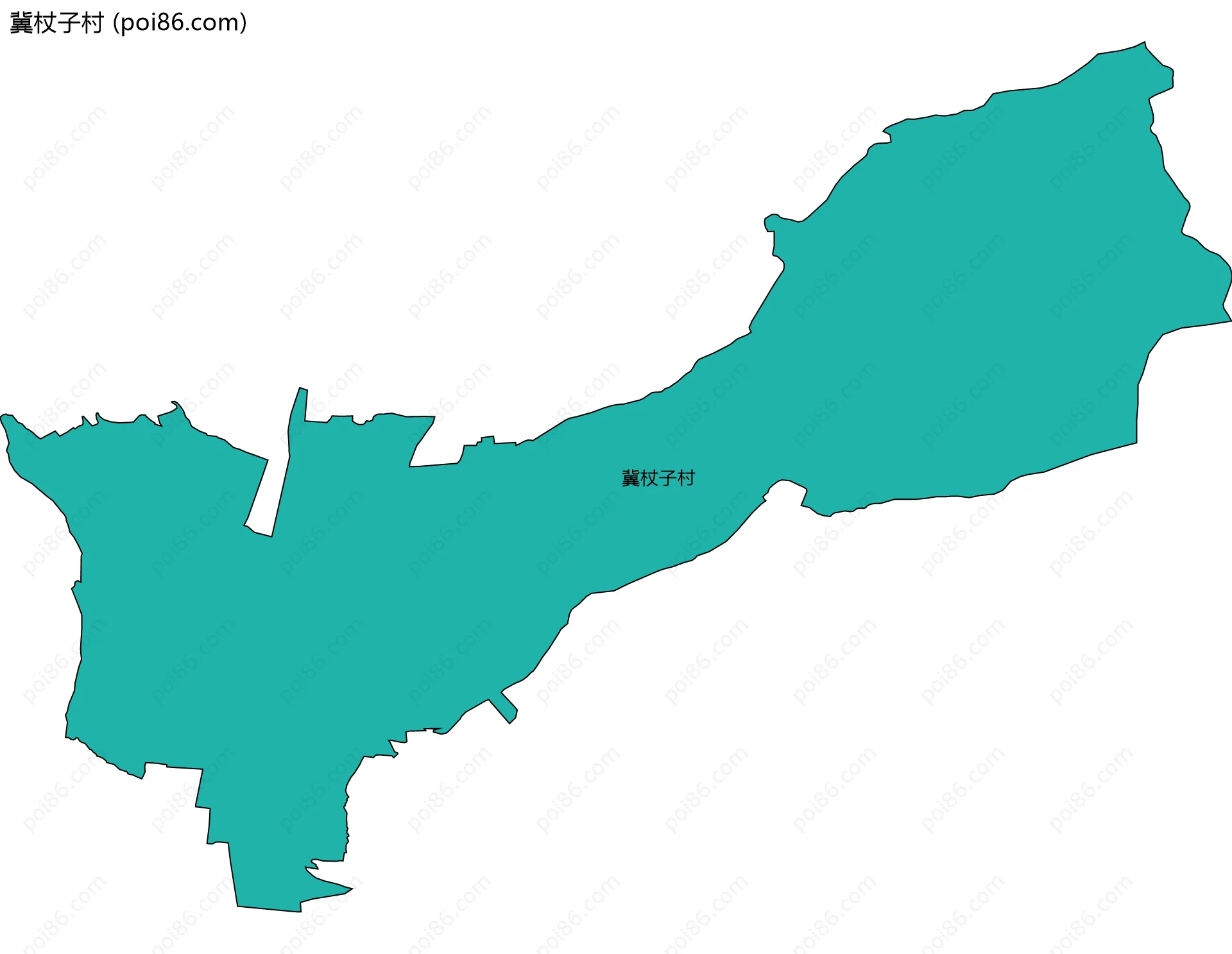 冀杖子村边界地图