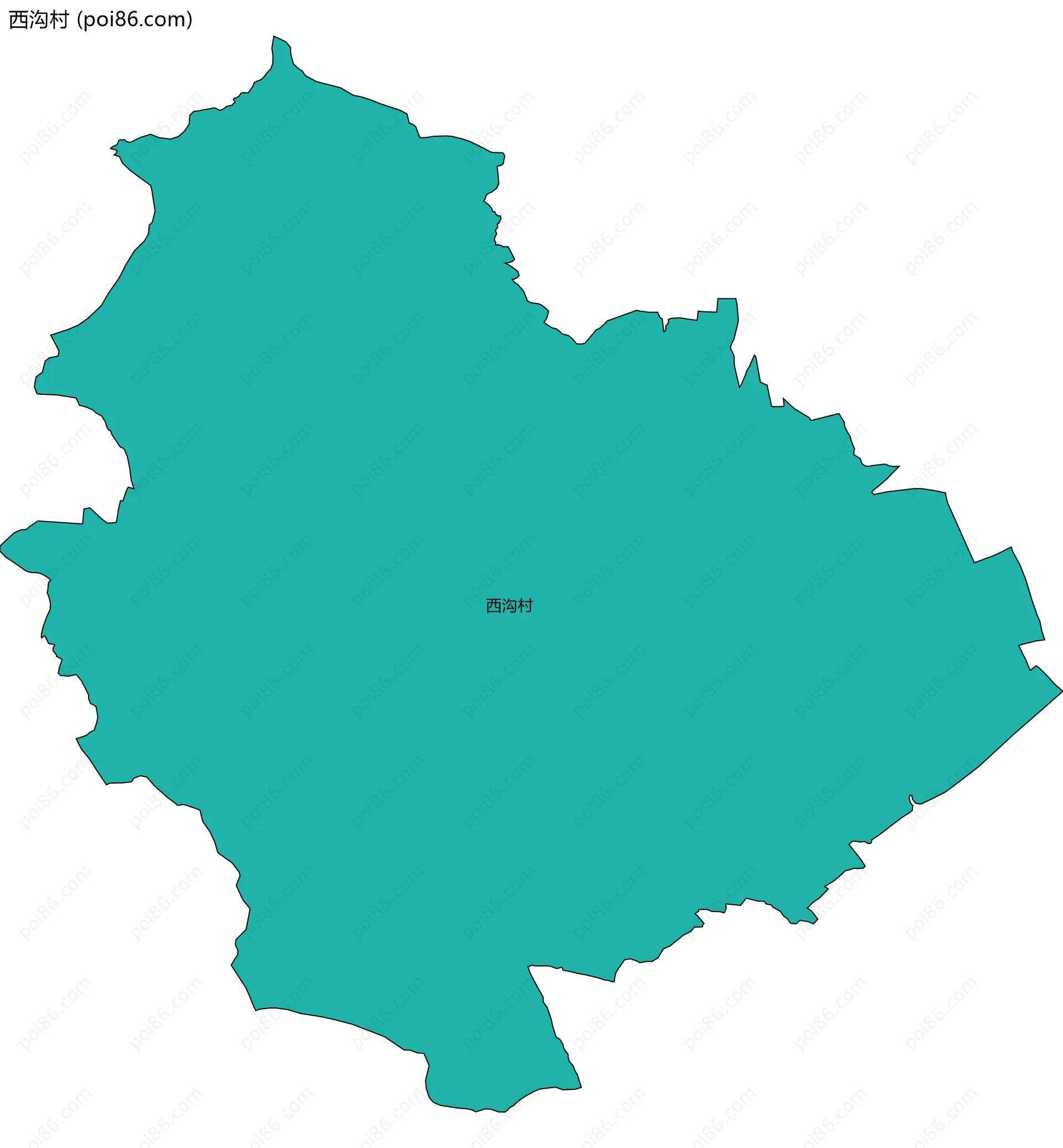 西沟村边界地图