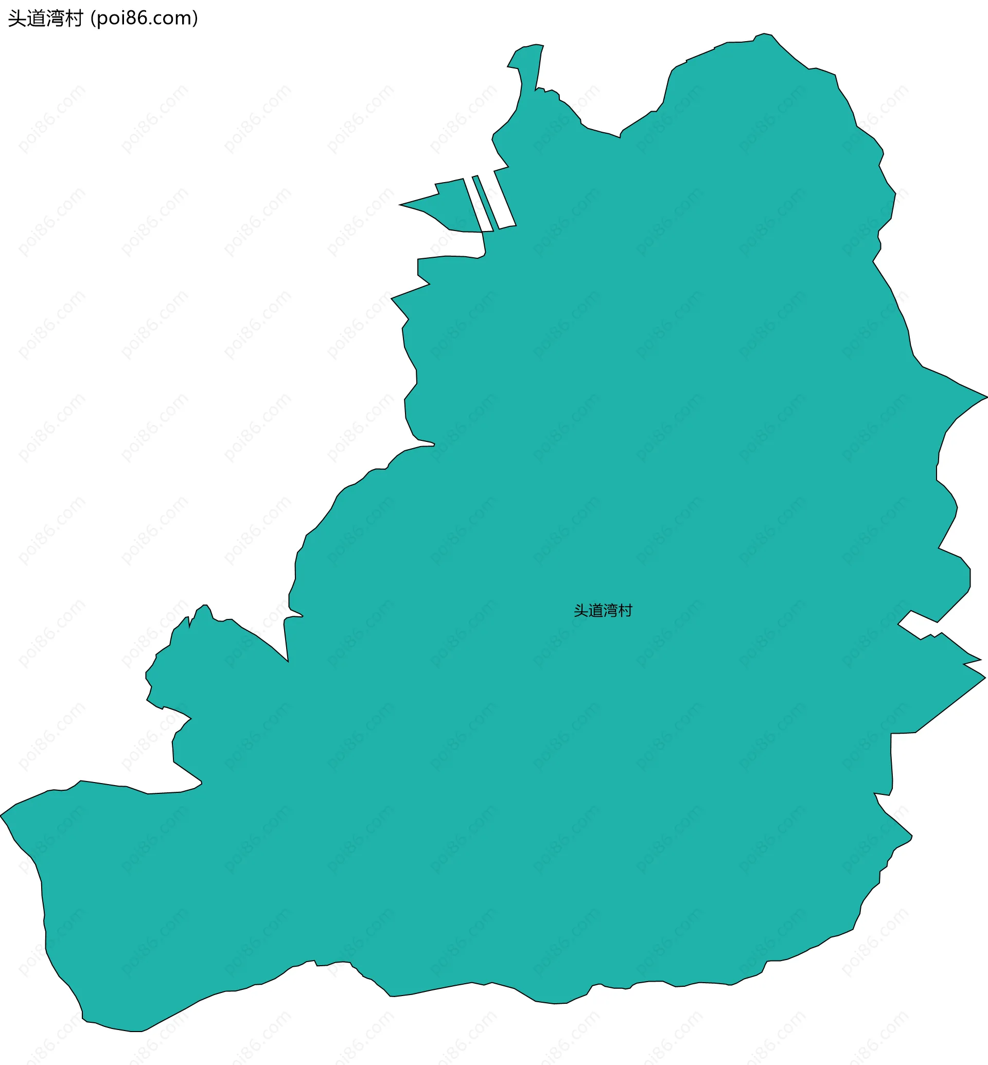 头道湾村边界地图