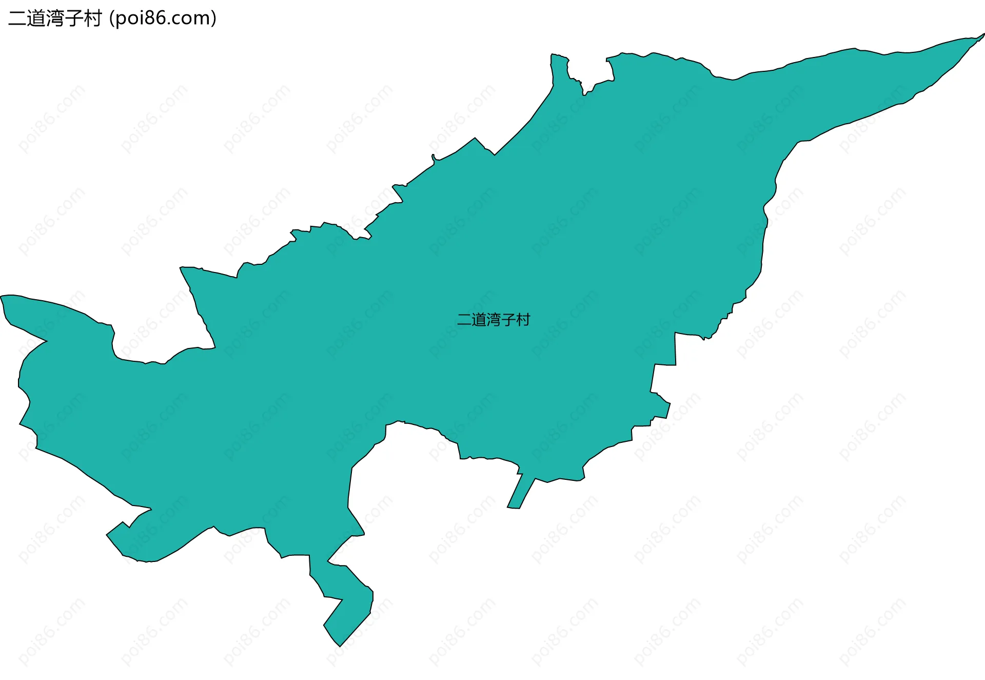 二道湾子村边界地图