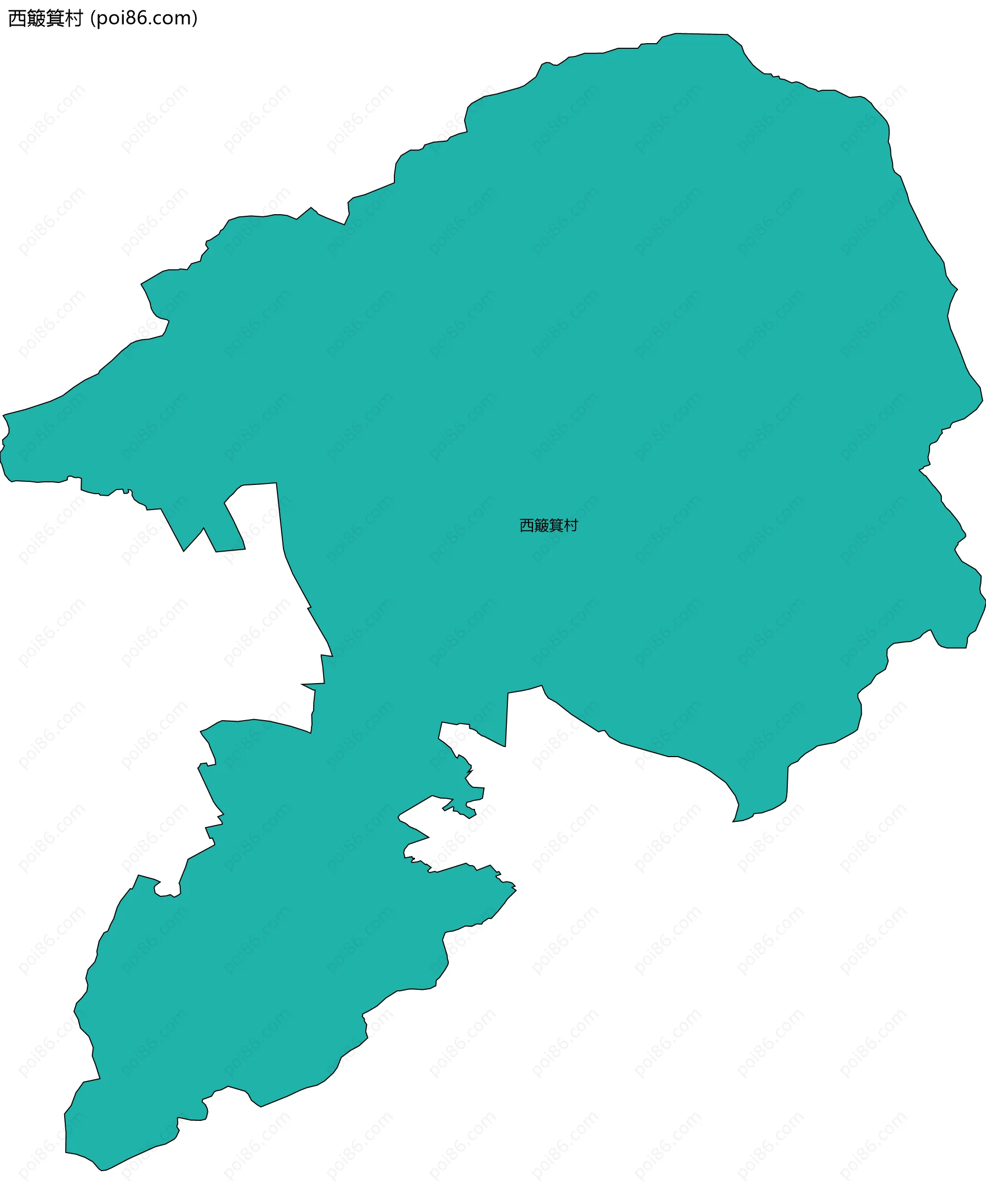 西簸箕村边界地图