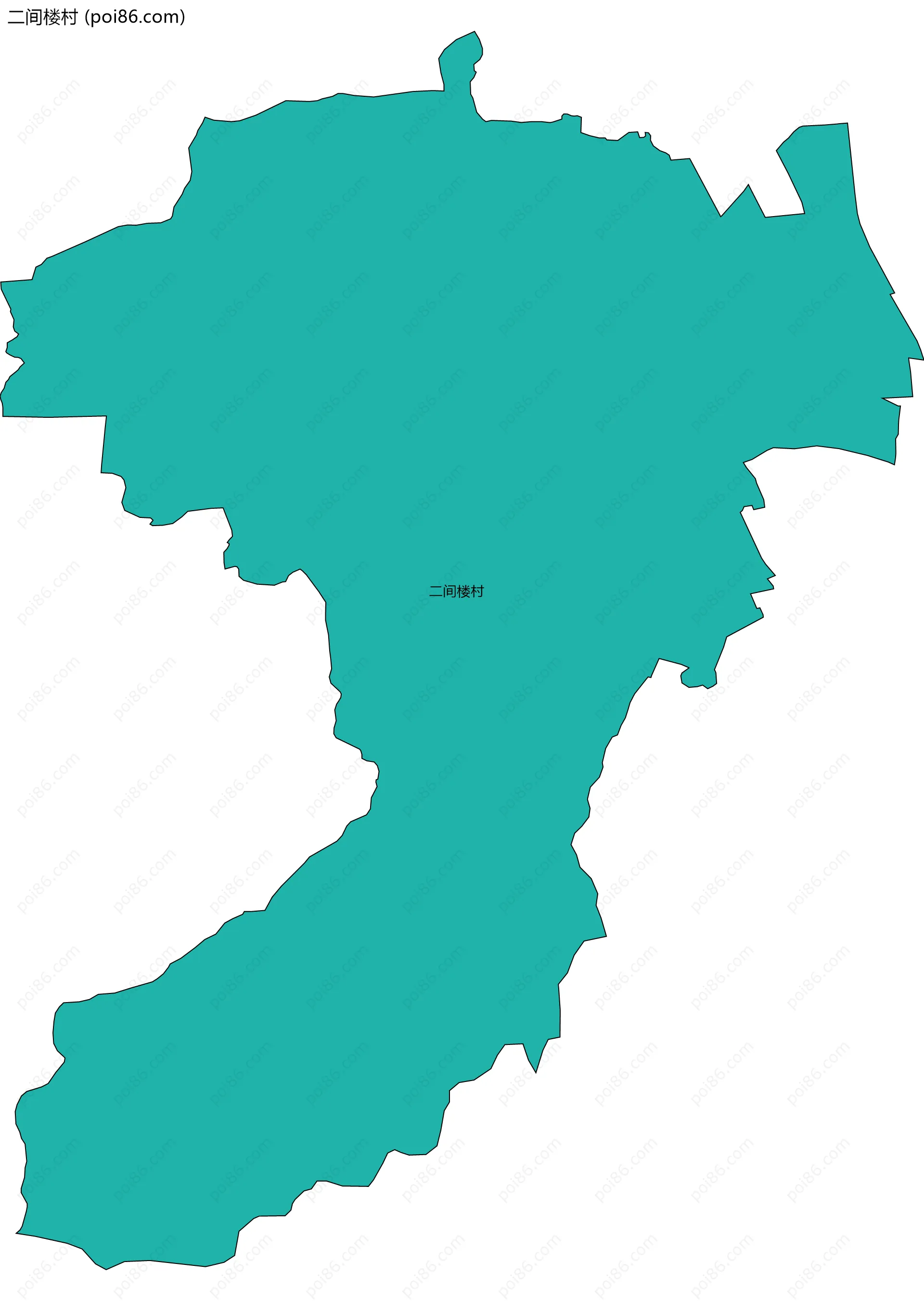 二间楼村边界地图