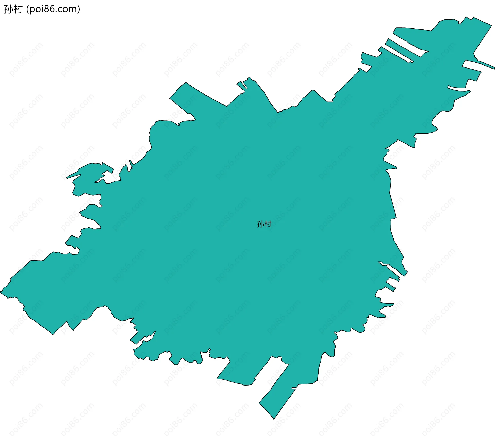 孙村边界地图