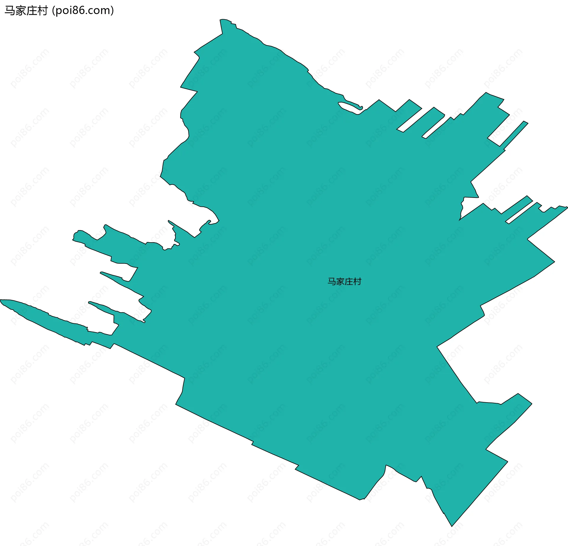 马家庄村边界地图