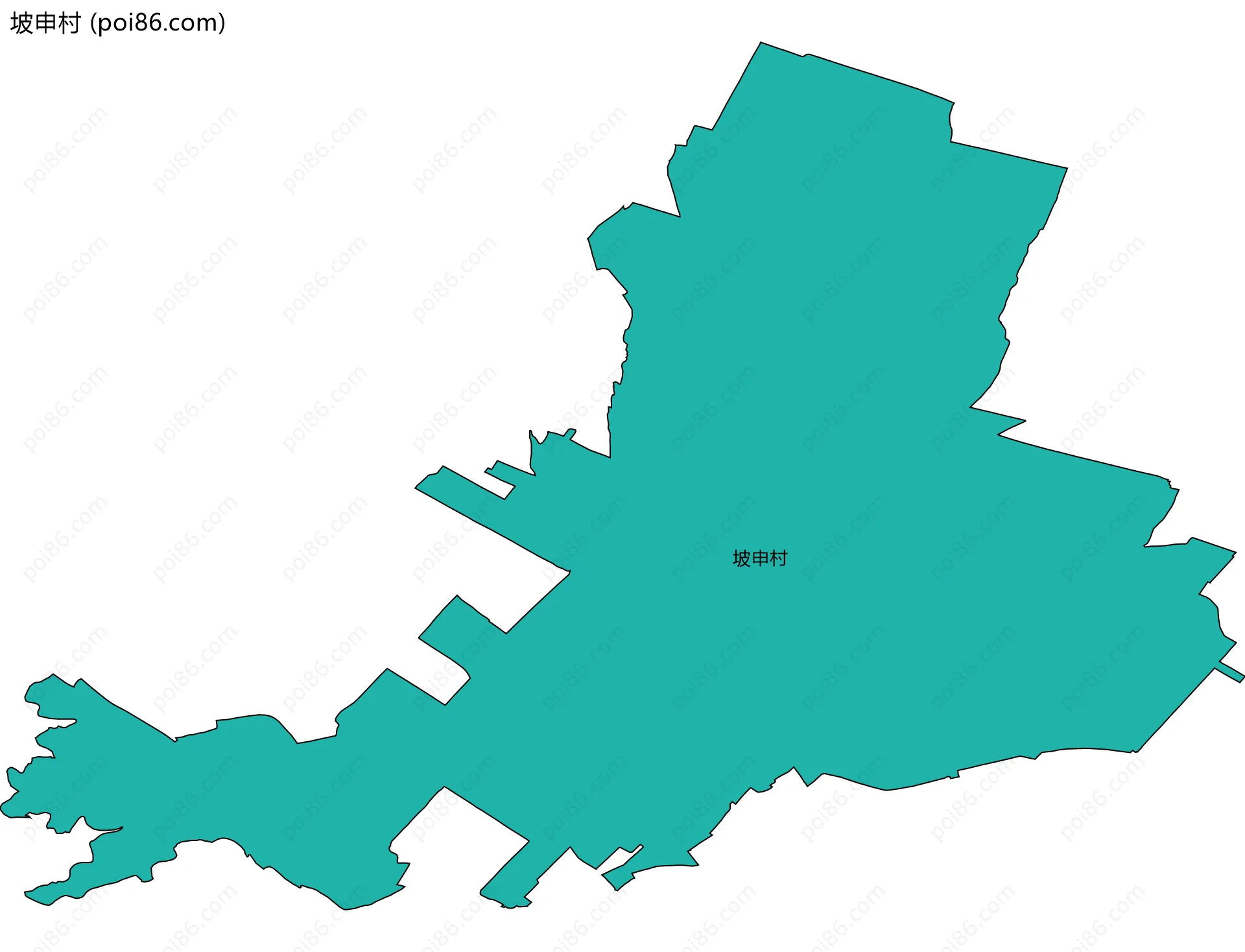 坡申村边界地图