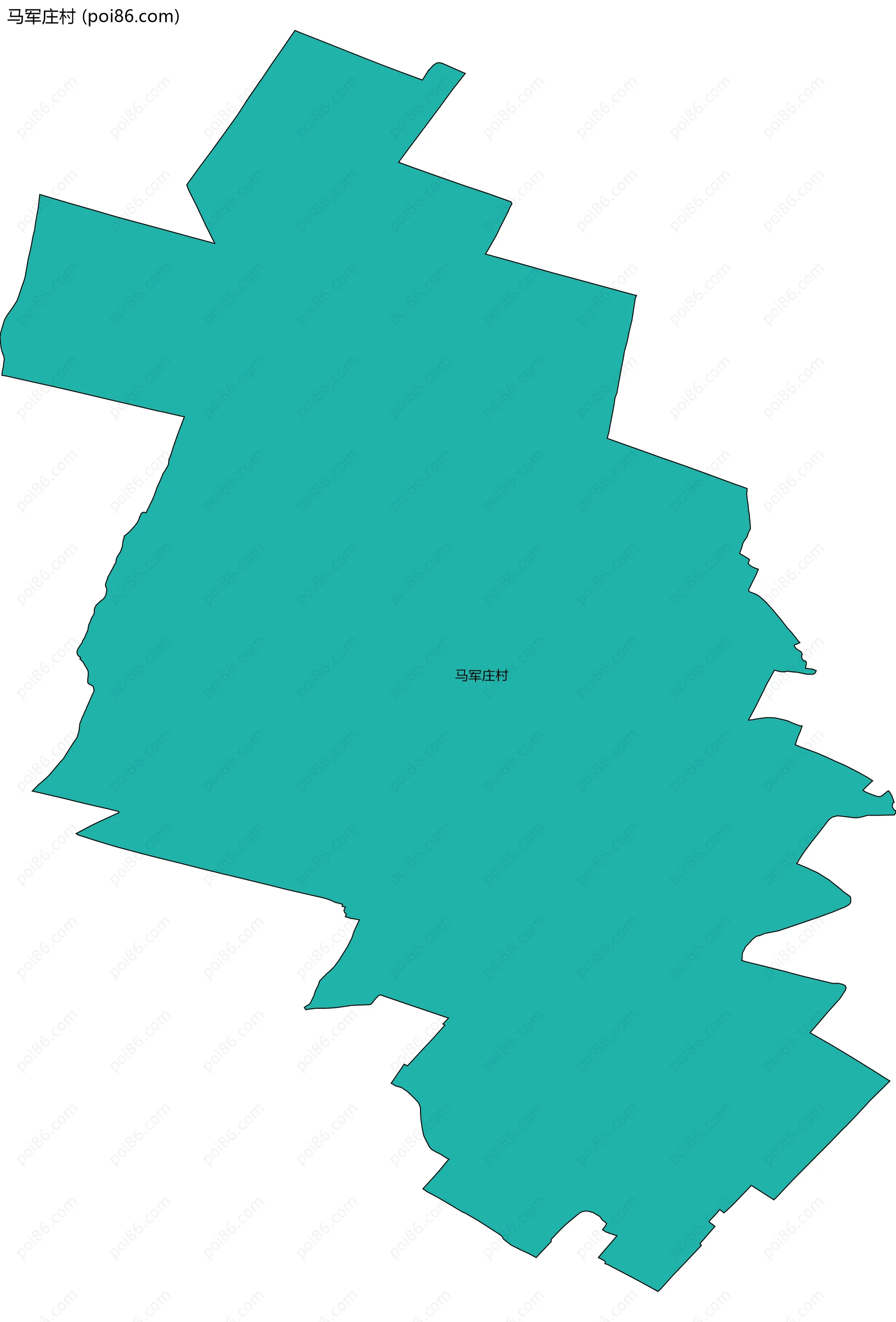 马军庄村边界地图