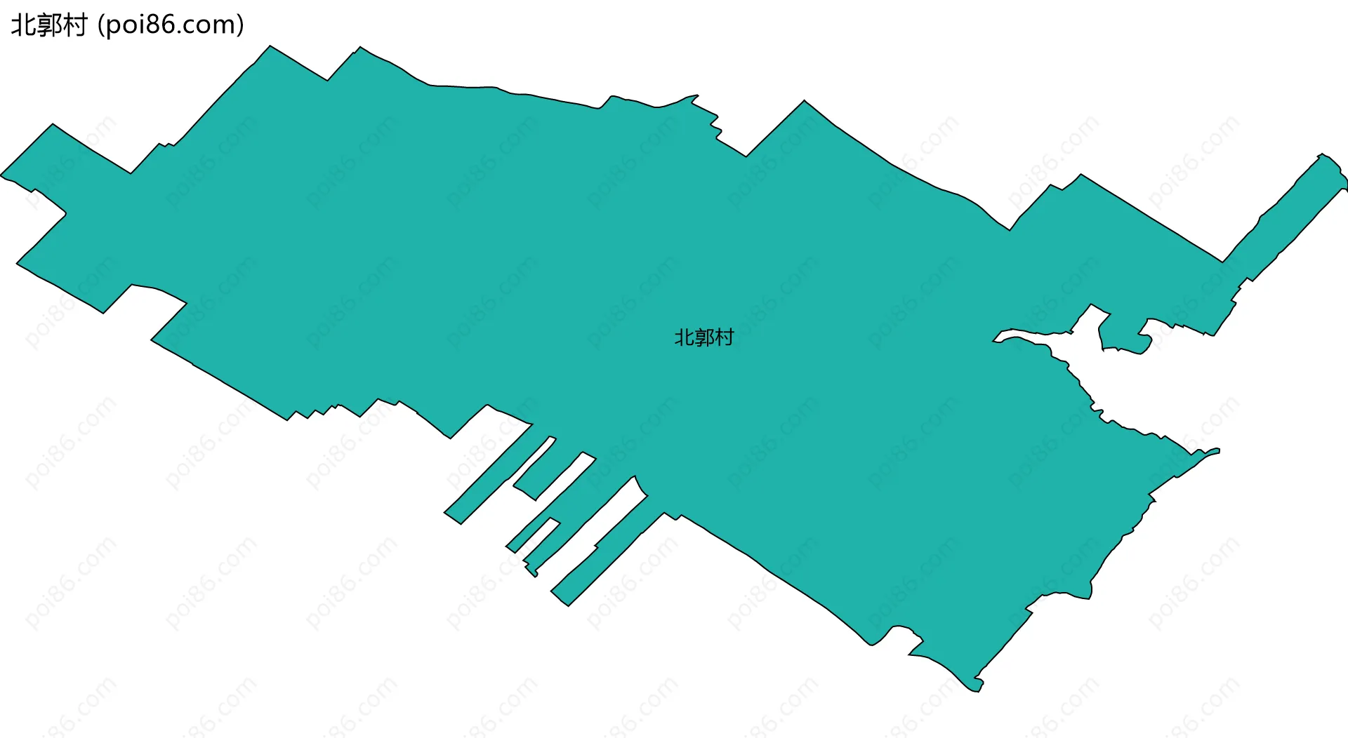 北郭村边界地图