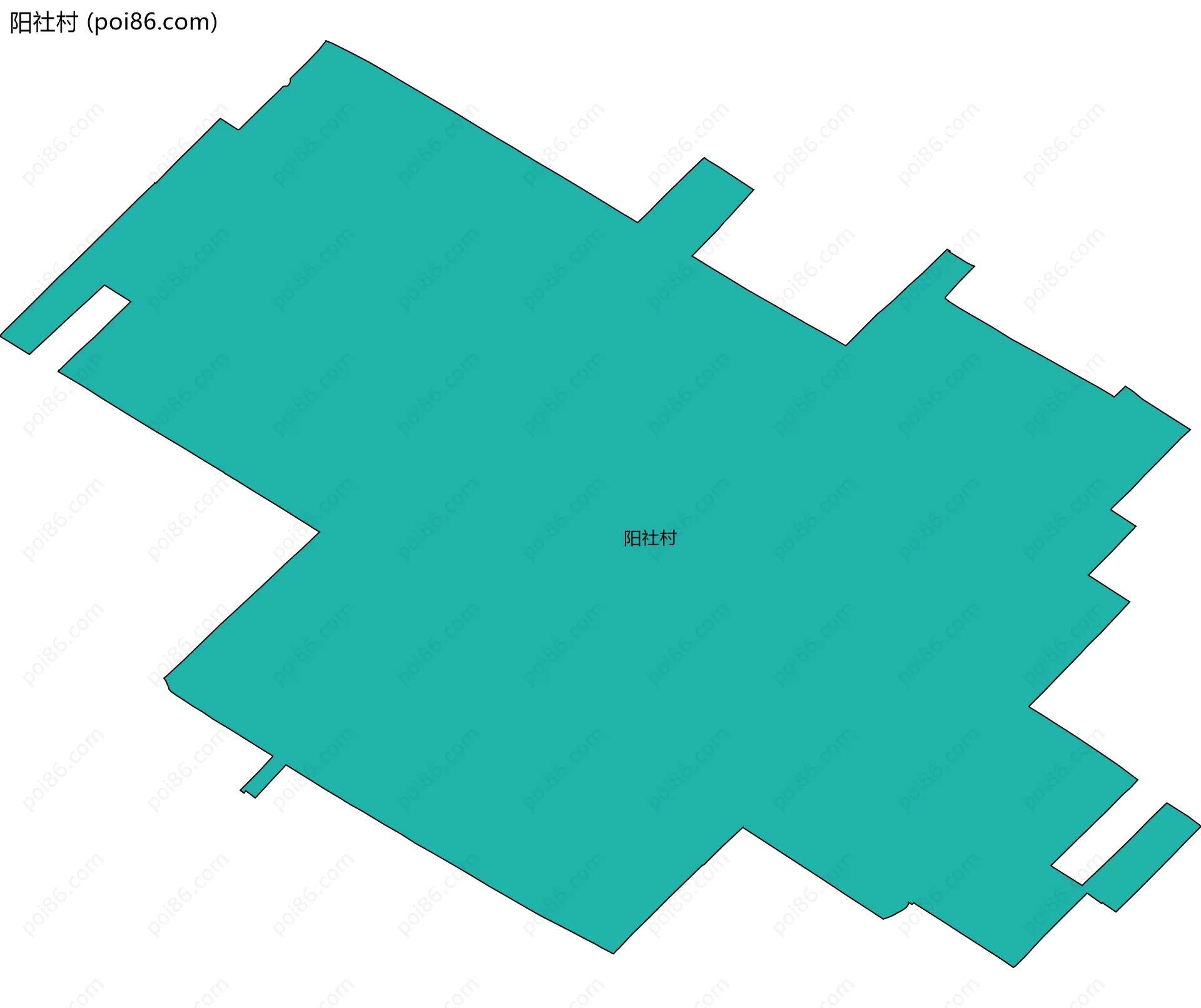 阳社村边界地图