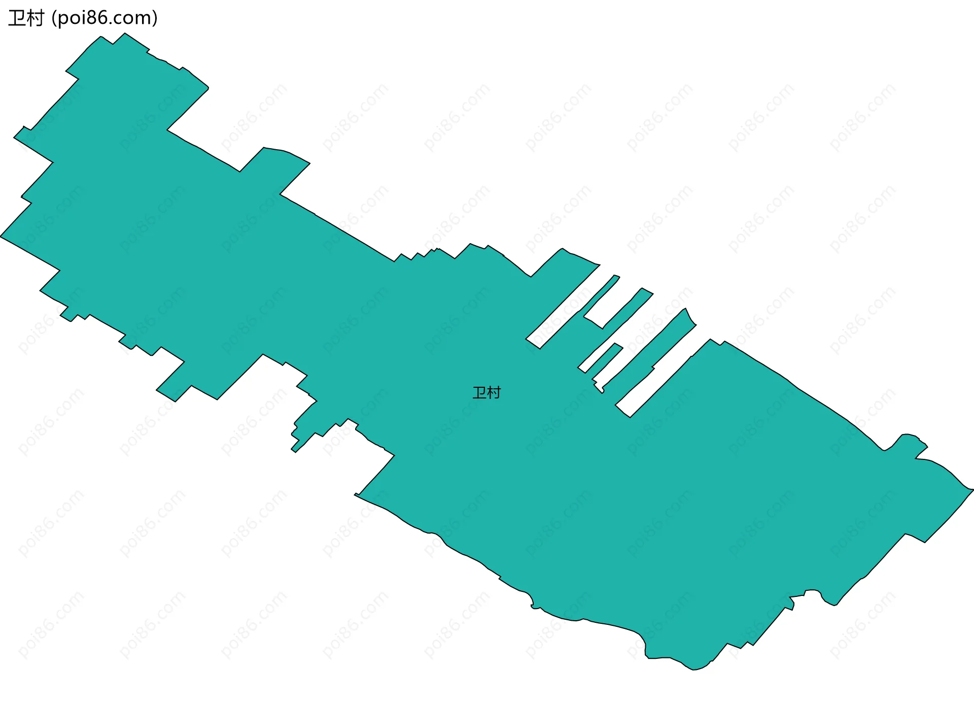 卫村边界地图